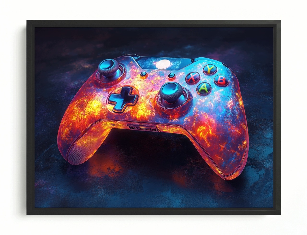 Obraz Rama American Box Gaming Kontroler Pad Gamepad Svetlo Energia 80x60