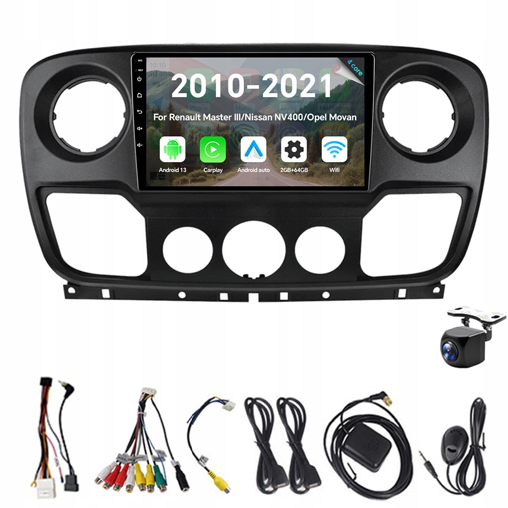 2Din Android 13 autorádio pro Renault Master/OPEL Movano/Nissan NV400 64G