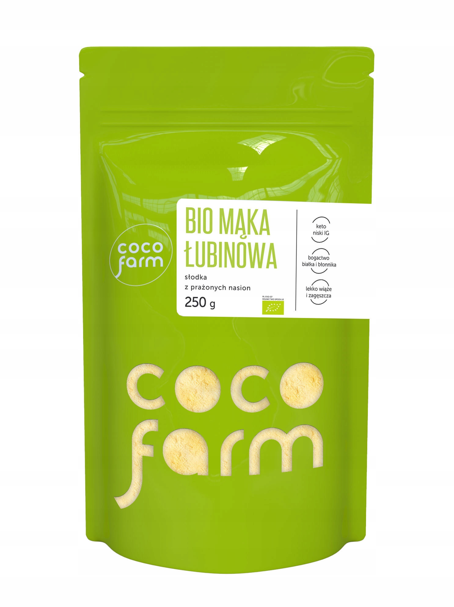 Levně 3X Lupinová mouka ze sladkých odrůd lupina Bio Coco Farm, 250 g