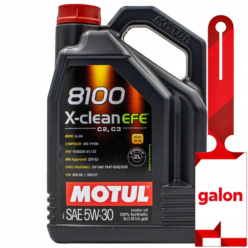 Motul 8100 X-Clean Efe C2/C3 5w30 5L syntetyczny olej silnikowy