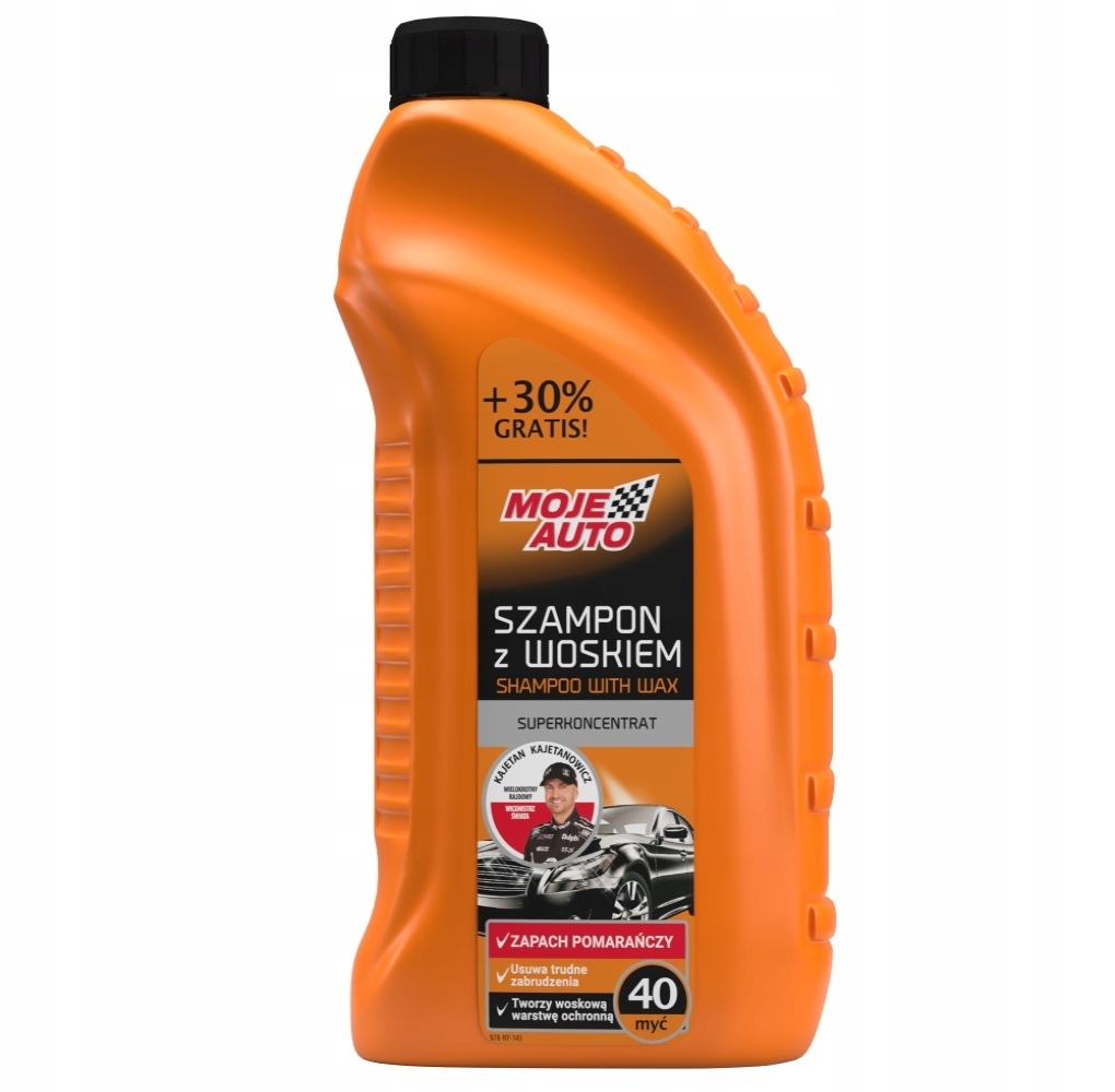 Szampon Samochodowy Z Woskiem 1L Moje Auto 30% Pomarańczowy