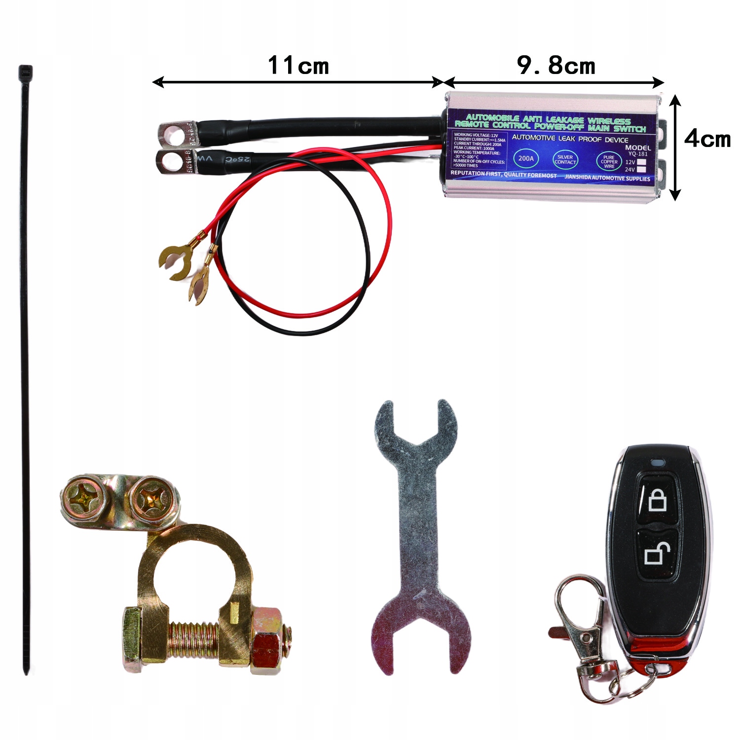 Bezdrátový Vypínač 12V 200A Automatická Ochrana Baterie