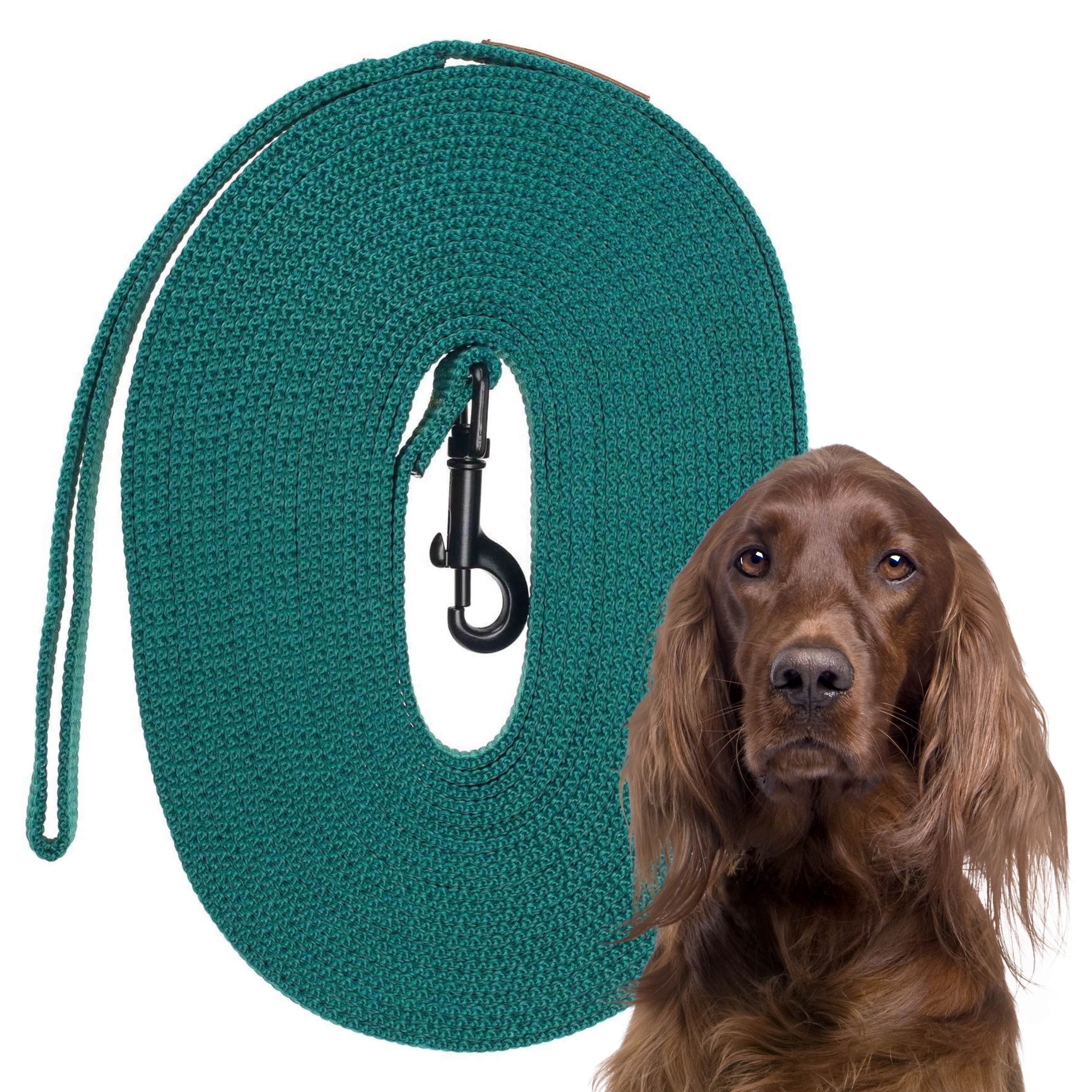 Levně Dlouhá Vodítko pro velkého psa s 15metrovou páskou Ukory Zelená