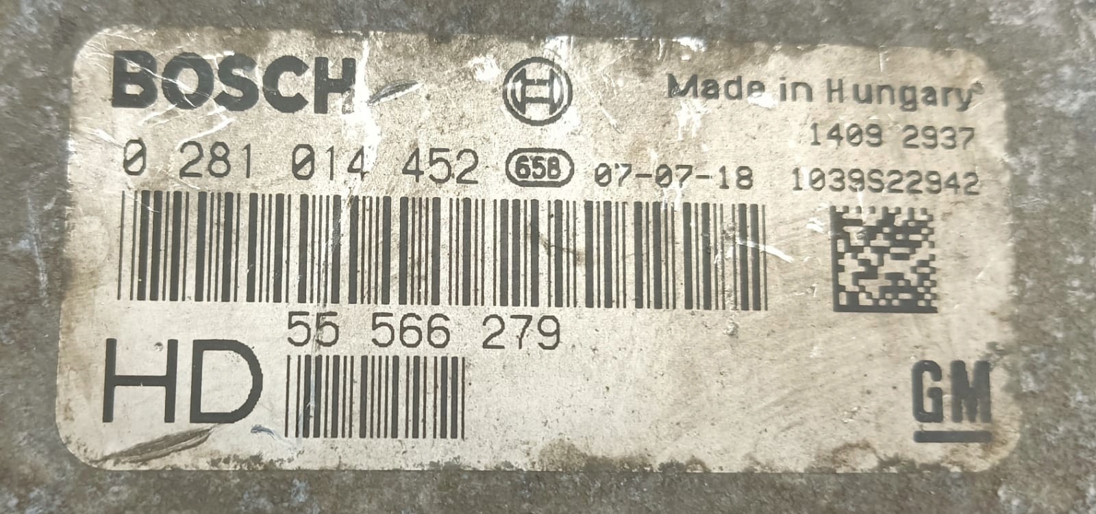 computer control unit of the engine OPEL ZAFIRA B