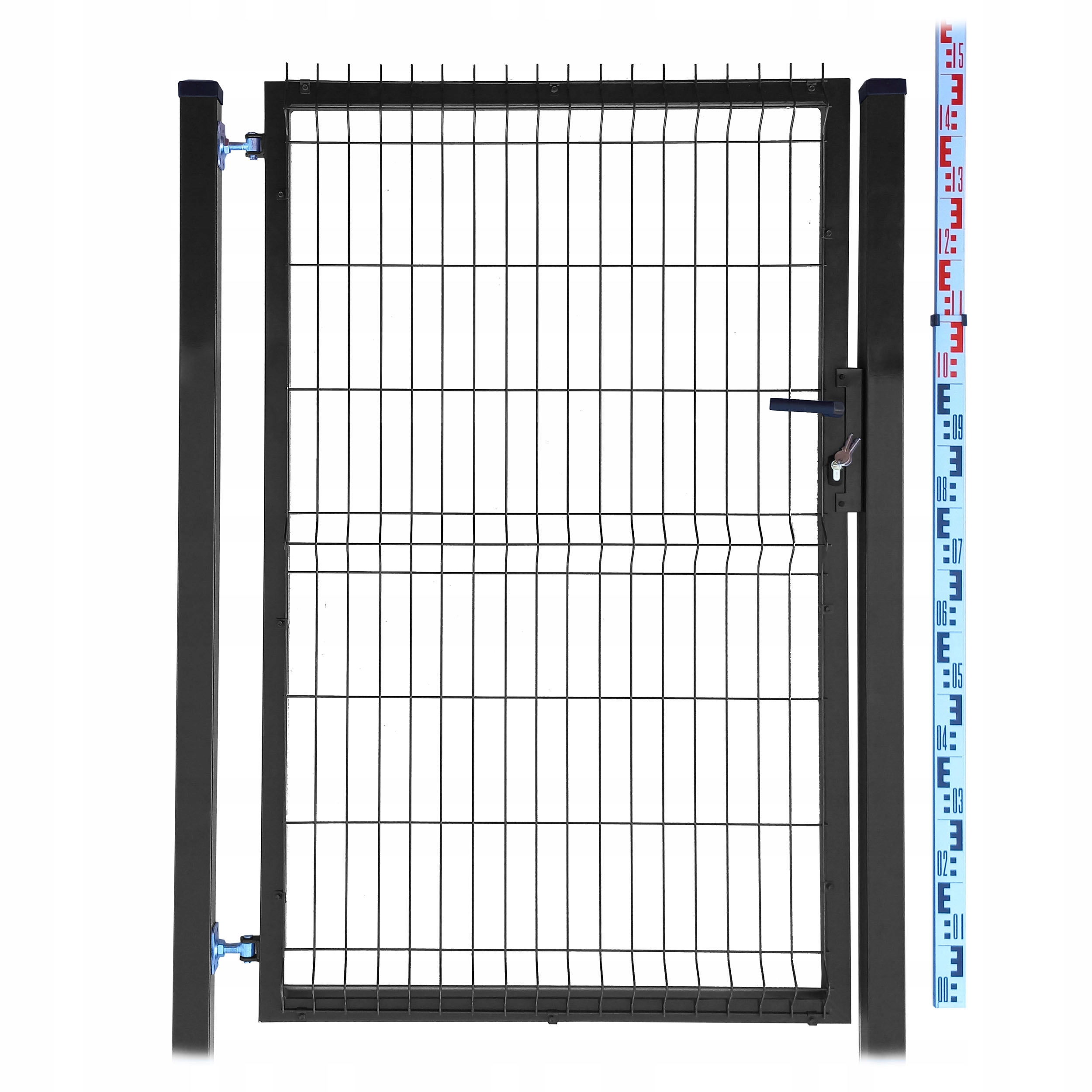 Branka 150cm černá Panelová dva Sloupky RAL9005 plotová 153cm