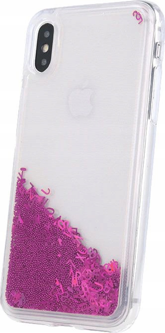 

Etui Case Pływający Brokat do iPHONE Xs Max W8 Róż