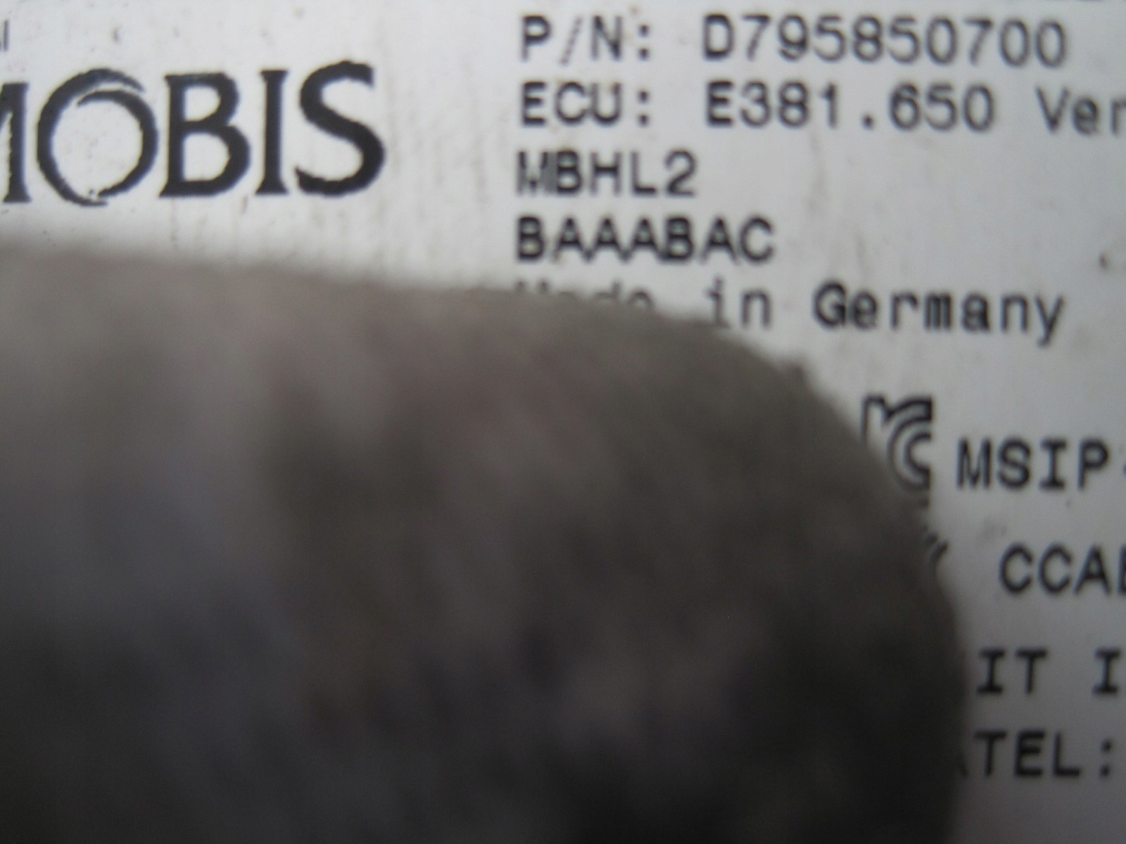 Moduł radar czujnik sensor Hyundai Tucson III D795850700 Kod producenta D795850700