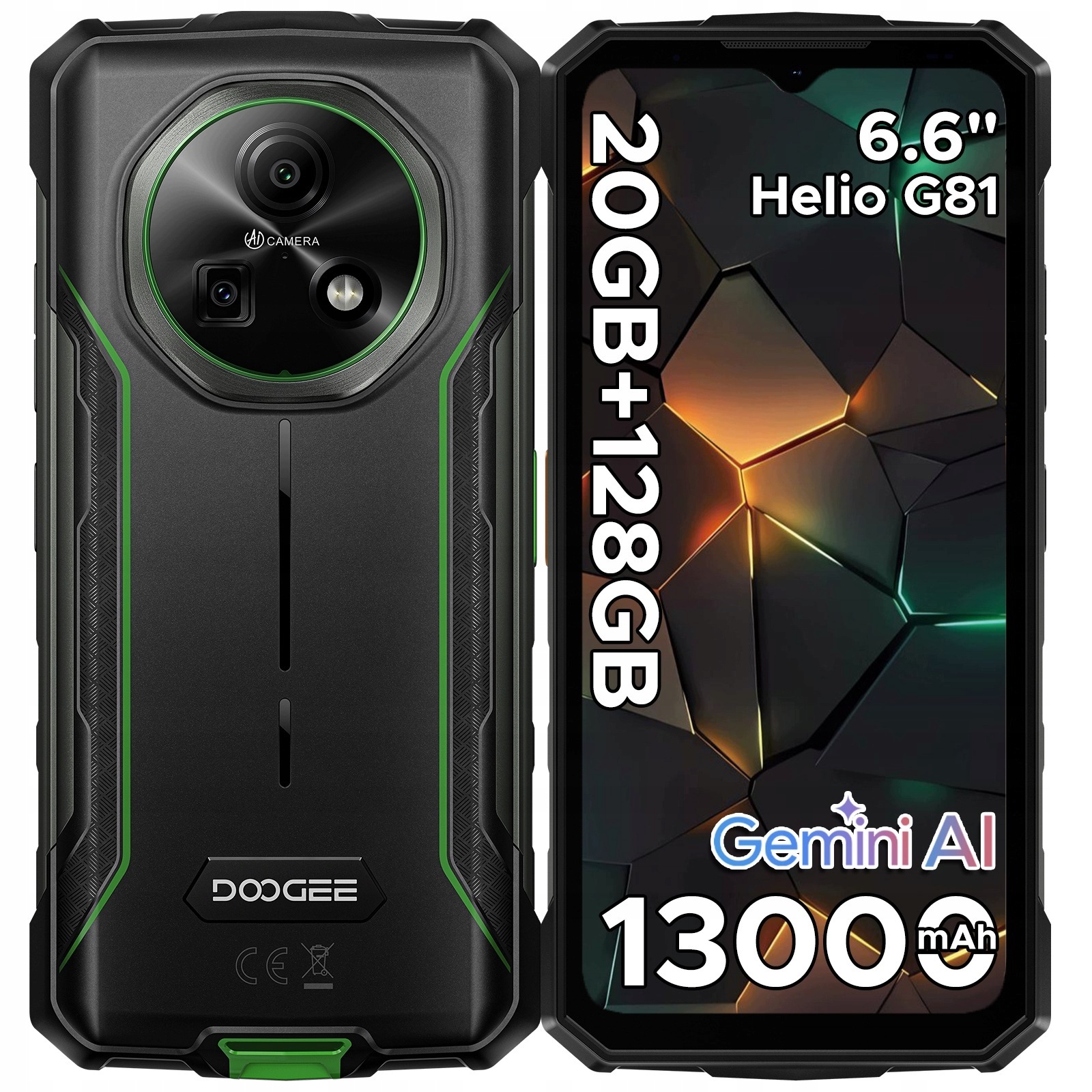 Smartfon Doogee Fire 5 Pro 4+16 Gb 128 Gb 4G Lte Zielony Green