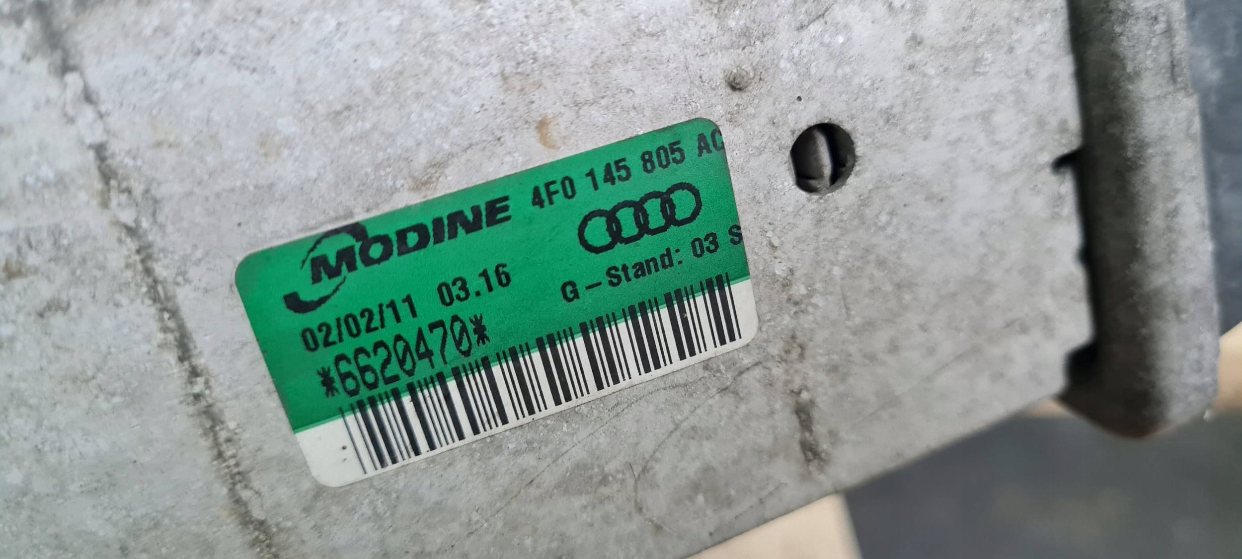 A6 C6 LIFT Kühler INTERCOOLER luft links 2.0 TDI 4F0145805AC