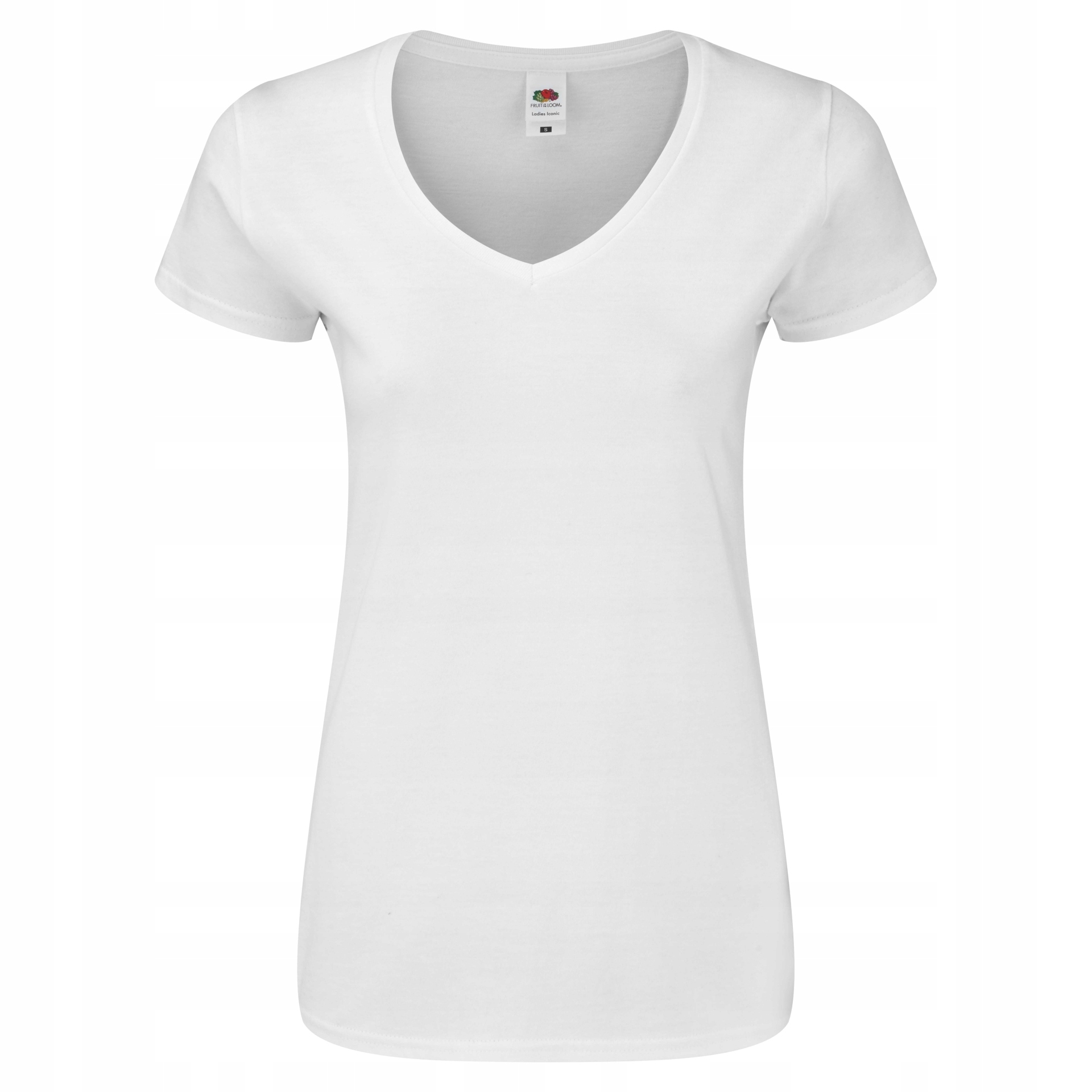 

Koszulka Damska W Serek Fruit Of The Loom Whit XL