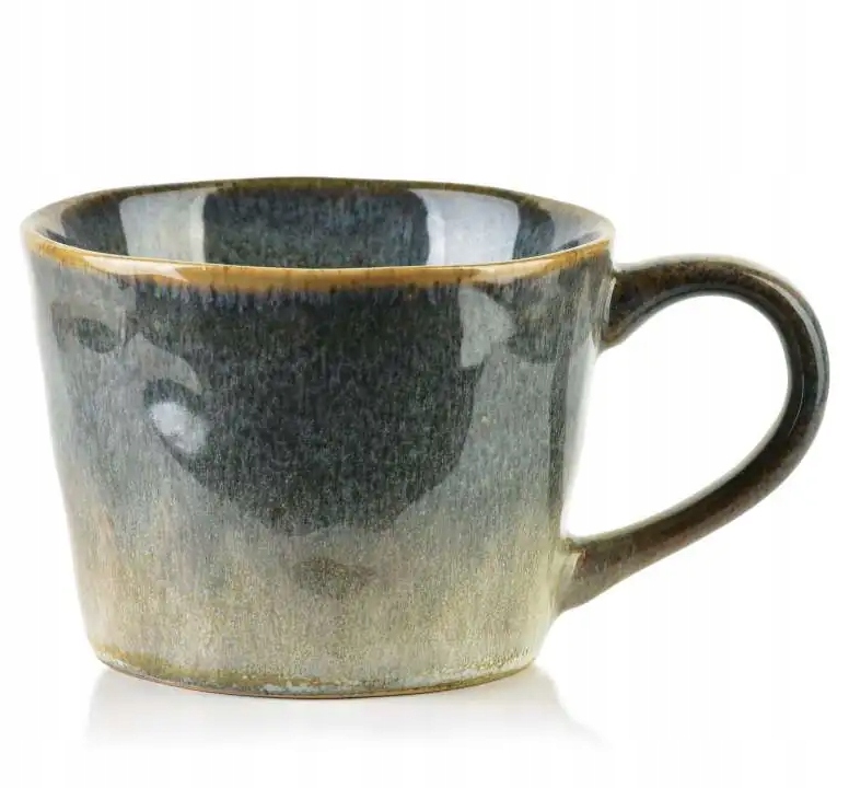 BASIC NATURE Bögre kék-barna 14x10.5x8cm 300ml Mondex