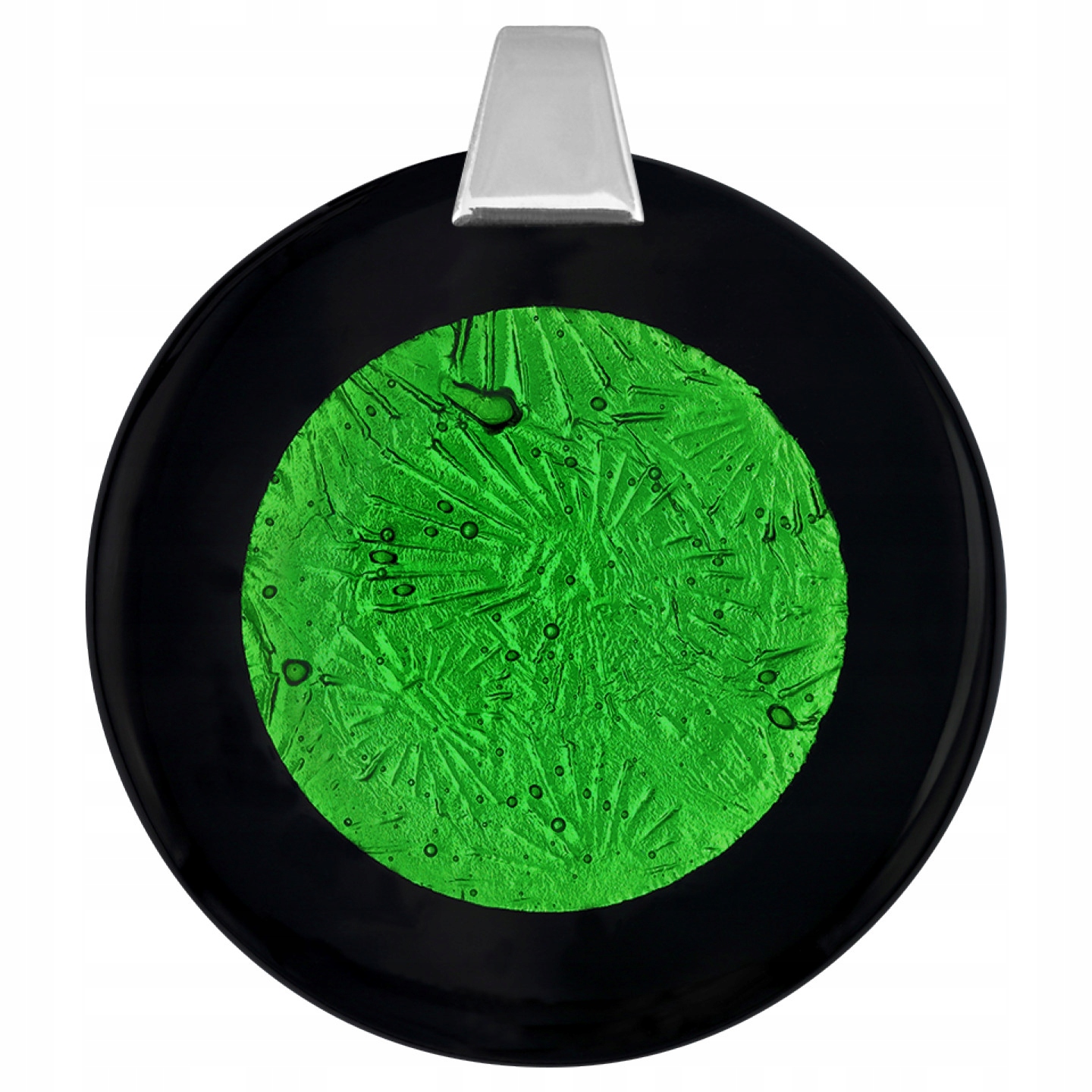 Dámský přívěsek Harf zelené sklo murano kolečko