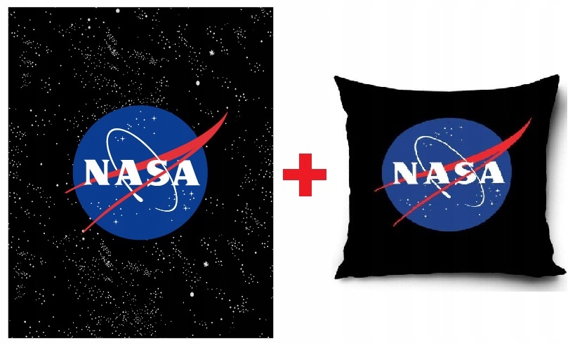 

kocyk koc polarowy dziecięcy Coral + poduszka Nasa