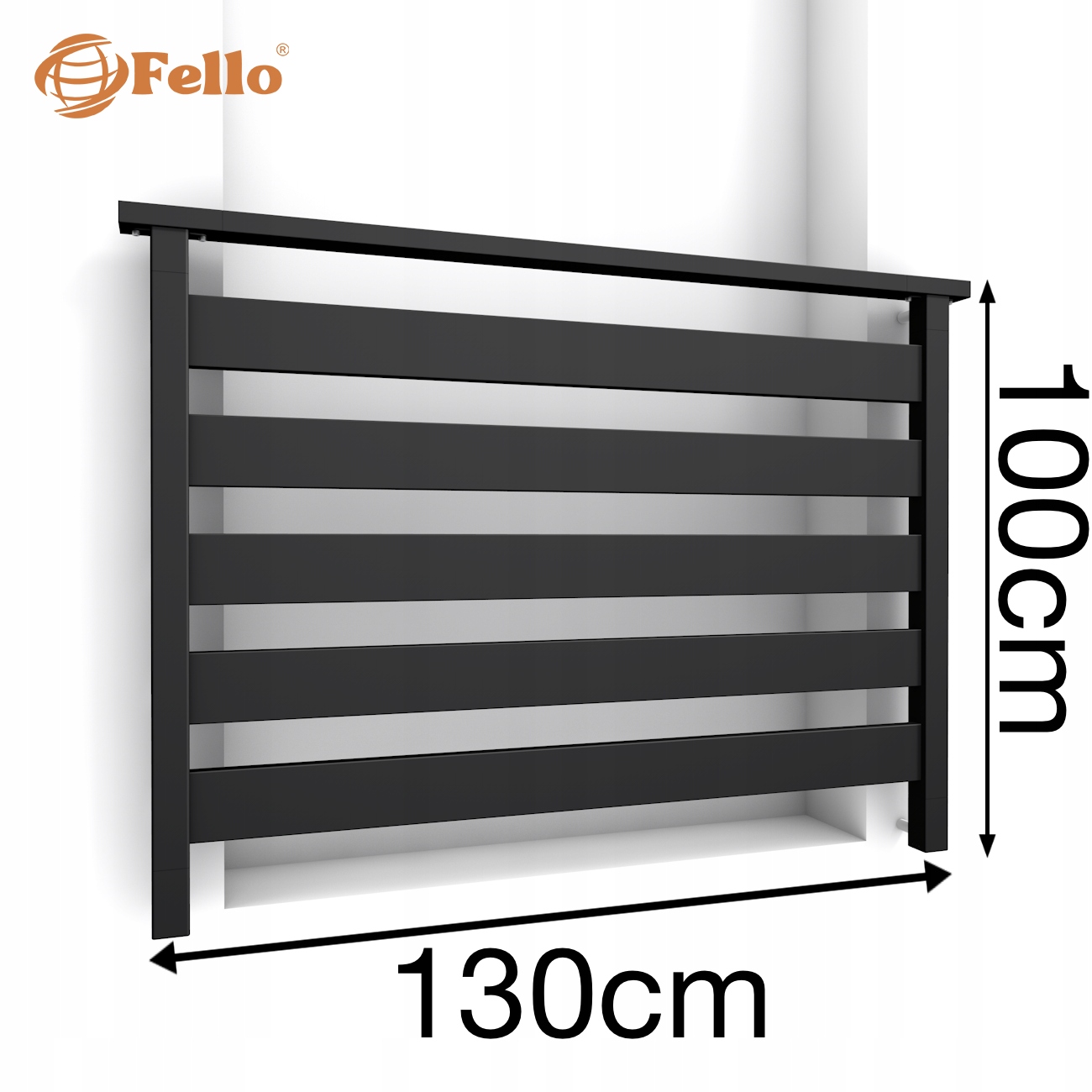 CLASSIC5 Francúzsky balkón 130 cm Balustrada Ral