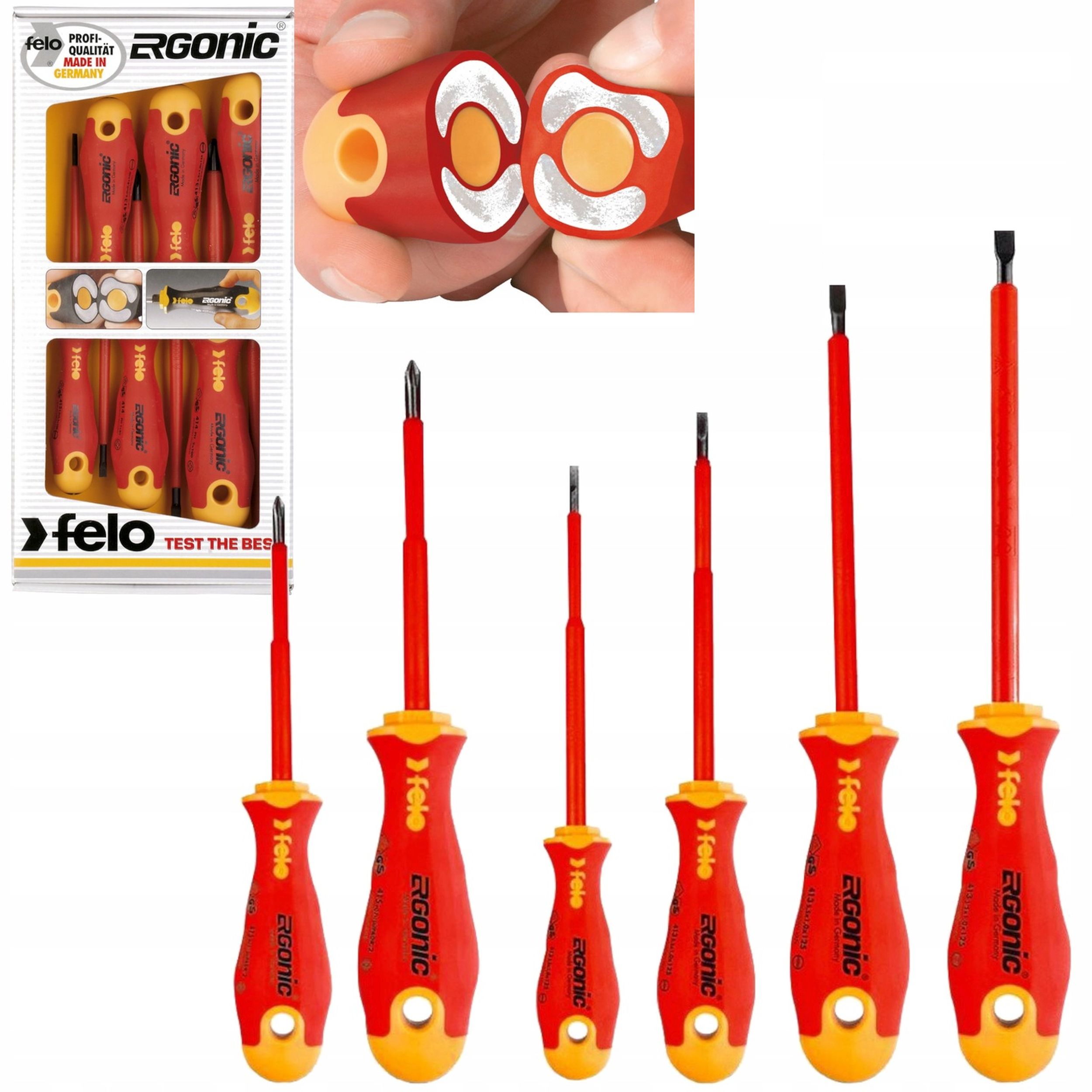 Felo Zestaw 6 wkrętaków Ergonic Vde magnetyzer