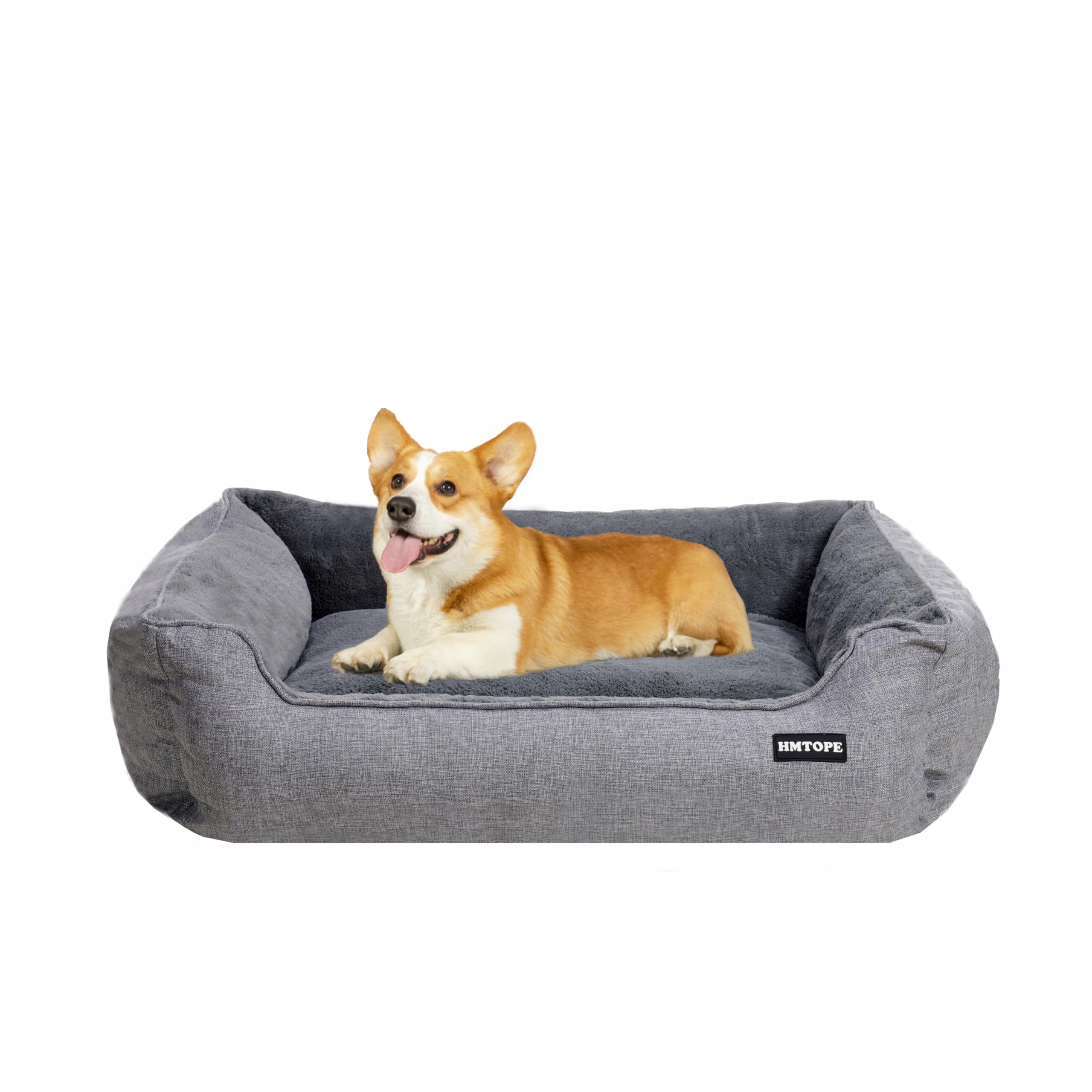 Hmtope Pelíšek Pohovka Polštář pro psa Odnímatelné Praní 90x75x25cm Šedá