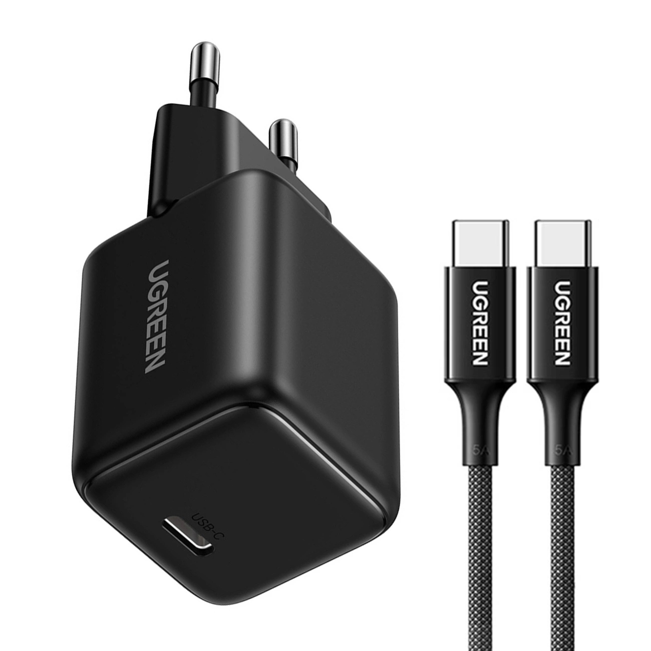 Ładowarka sieciowa Ugreen X513 GaN Usb- C +kab Usb- C 1M (czarna) Ugreen