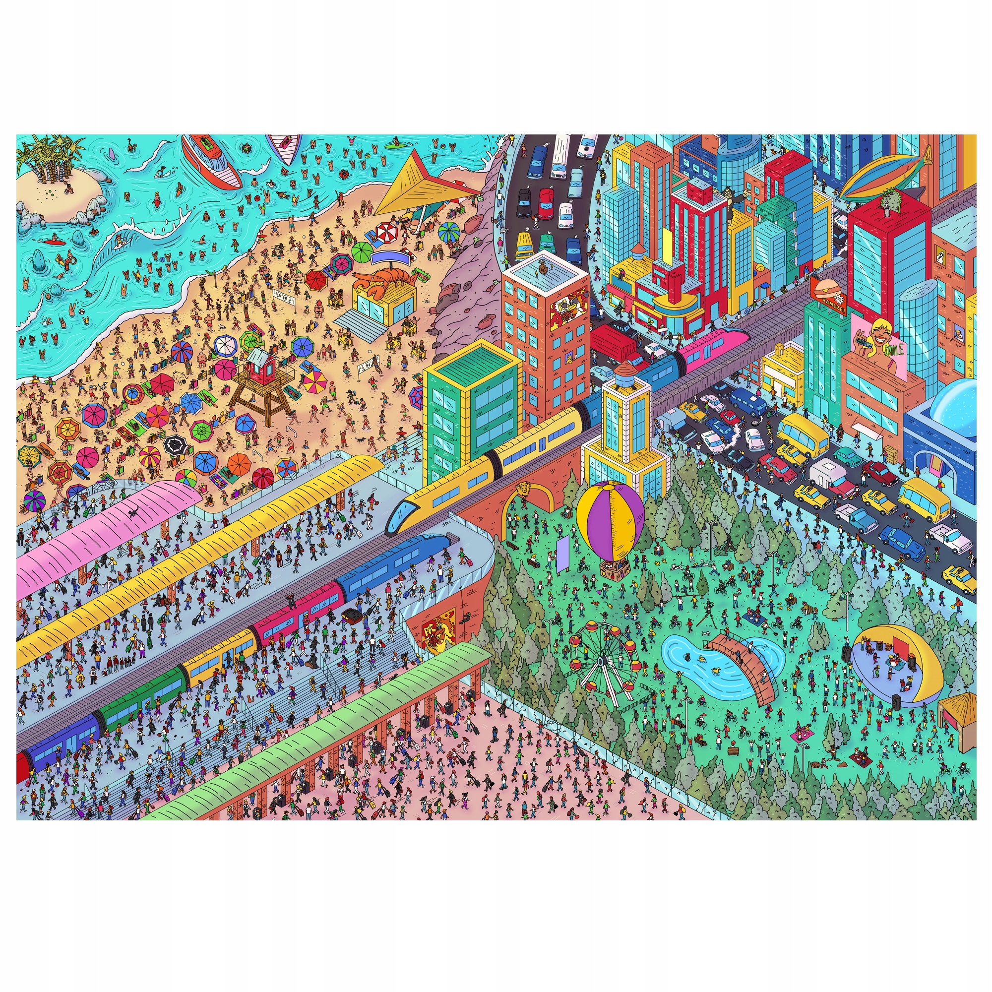 Puzzle Drewniane Adawoo City Miasto Całe 1-4