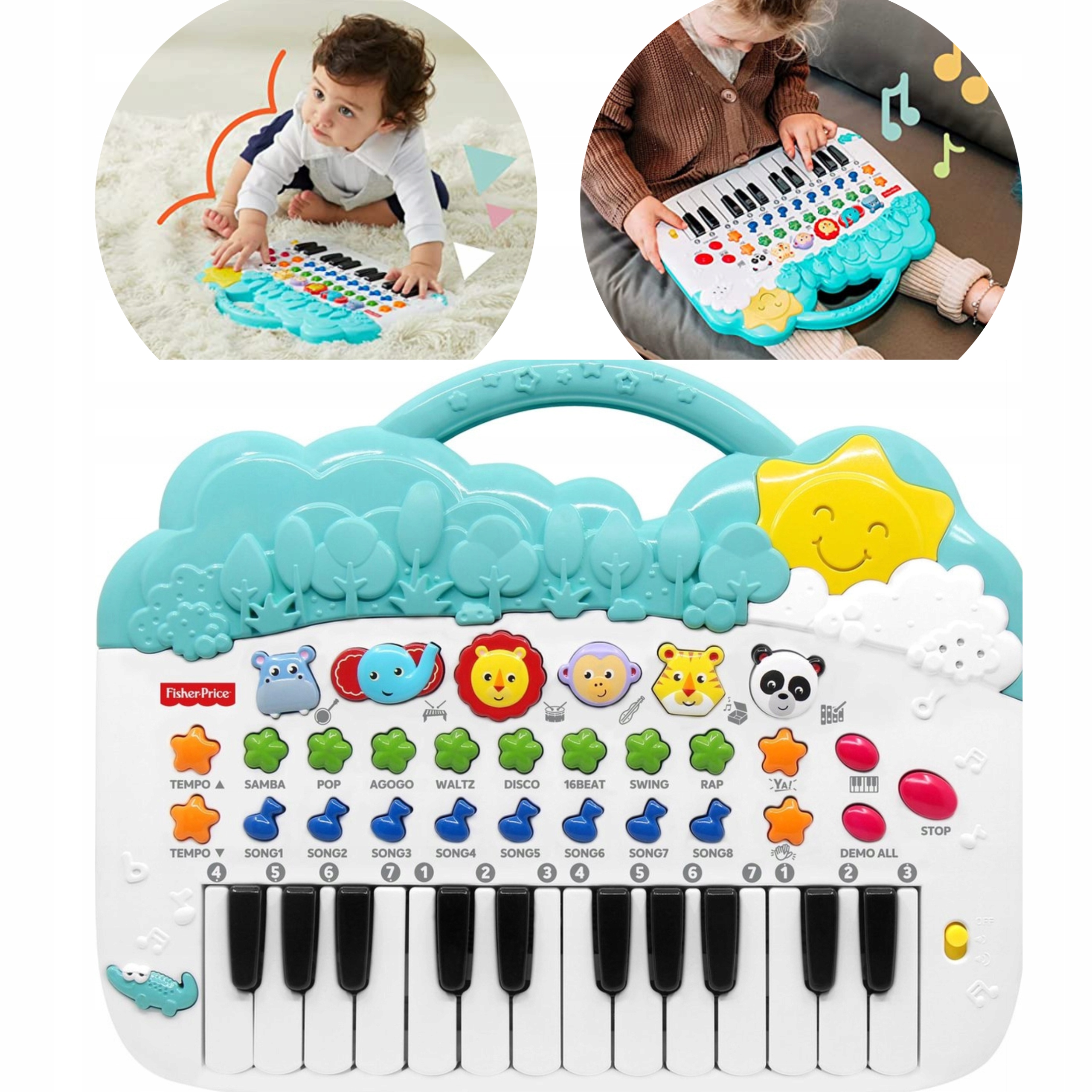 PIANINKO FISHER PRICE INTERAKTYWNE ZABAWKA DZIECI