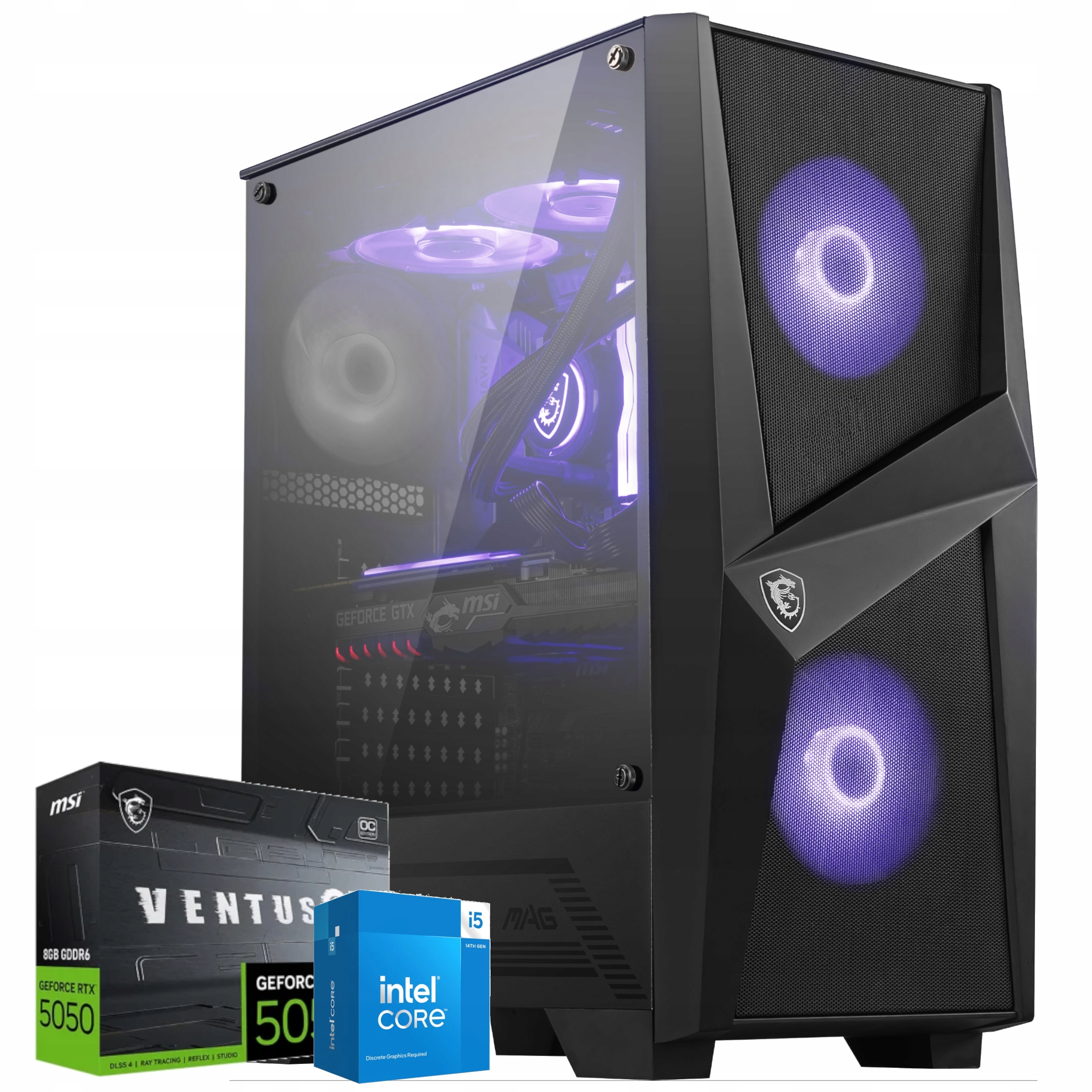 Komputer Do Gier i5-14400F l RTX5050 l 32GB Ram l 1 Tb Ssd M.2 l Win 11 Pro