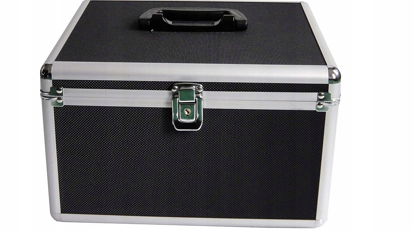 Czarny Kuferek na płyty CD/DVD/BLURAY Pojemnik Walizka DJ 300 CD Producent bez marki