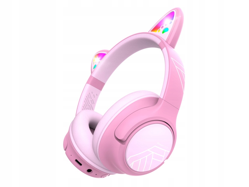 Słuchawki nauszne Powerlocus Bobo Cat Ears Różowy