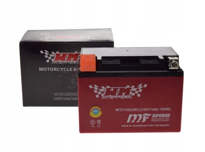 Akumulator Żelowy WTZ12S YTZ12S Wm Motocyklowy Agm 12V 11AH 130A