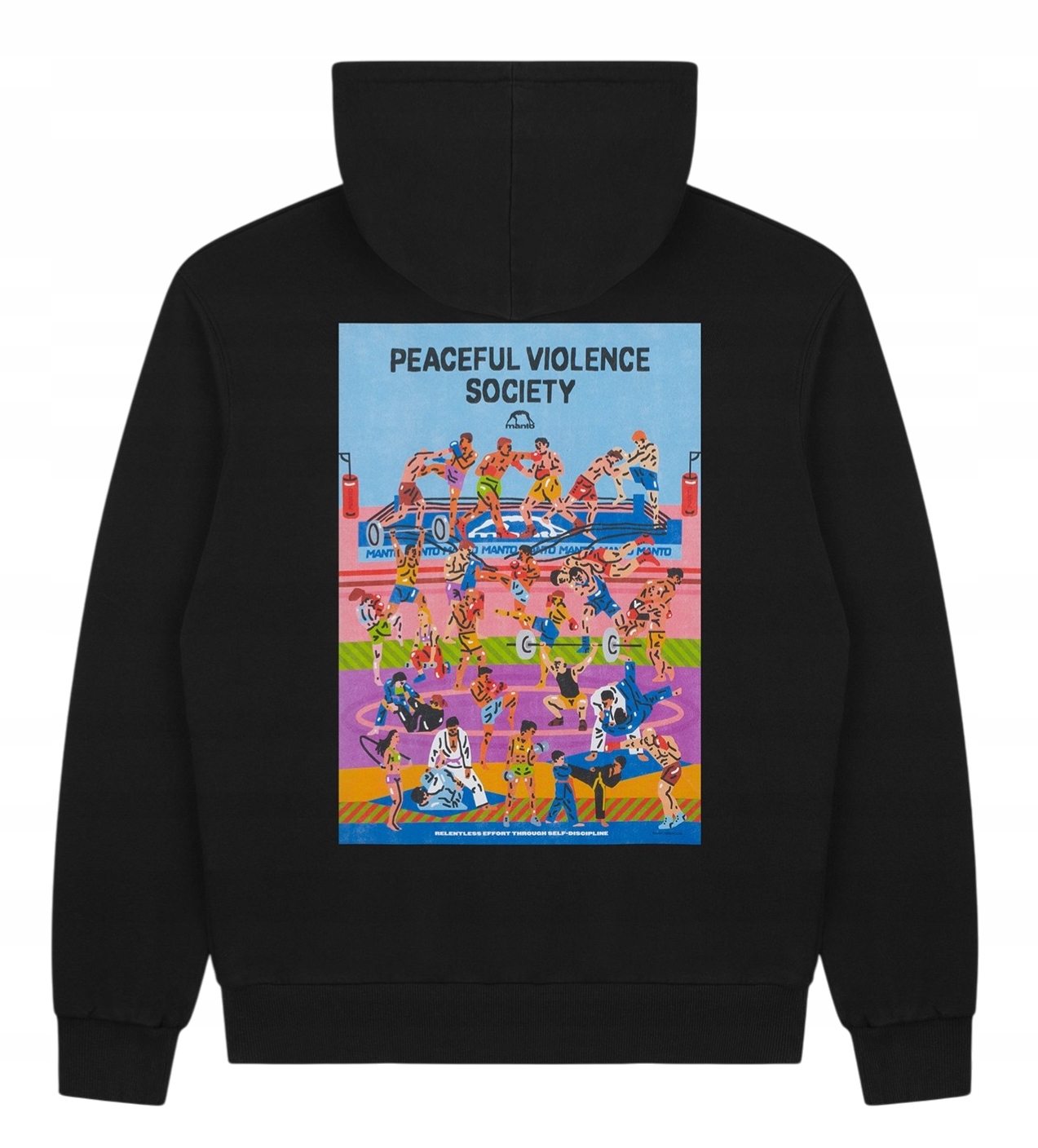 Manto Mikina S Kapucí Gym 3.0 Black XL