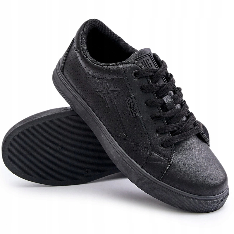 Pánské Eko Kožené Kalhoty Big Star OO174021 Hi-poly Systém Černé 40