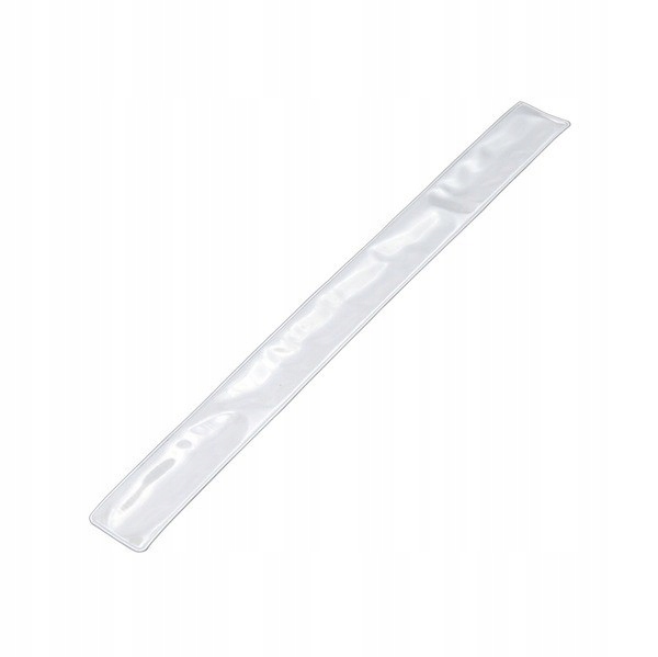 OPASKA ODBLASKOWA OSTRZEGAWCZA NA RĘKĘ ROWER PLECAK 30 CM SREBRNA