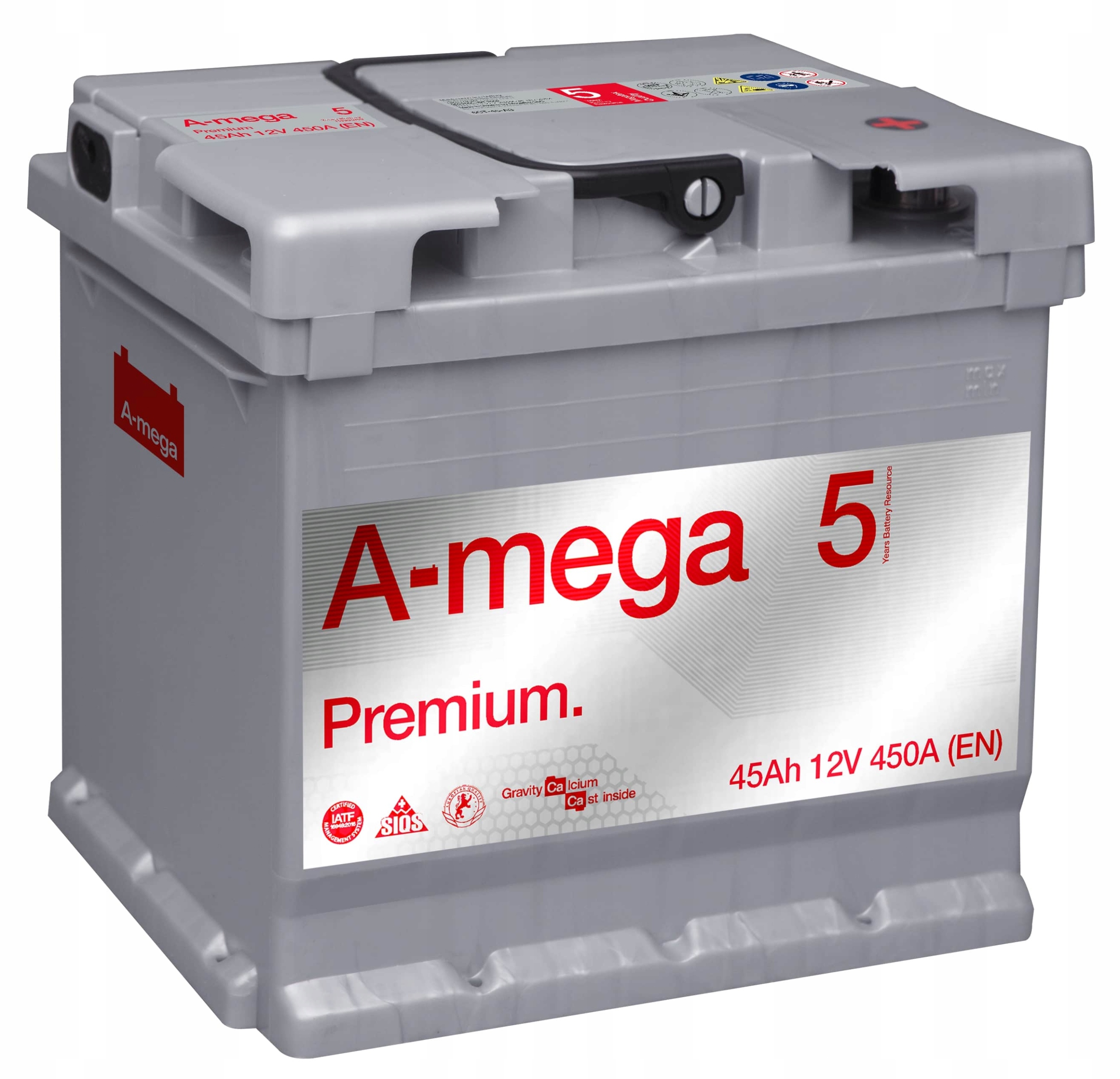 6СТ-45-А3 - Аккумулятор AMEGA Premium M5 12V 45Ah 450A