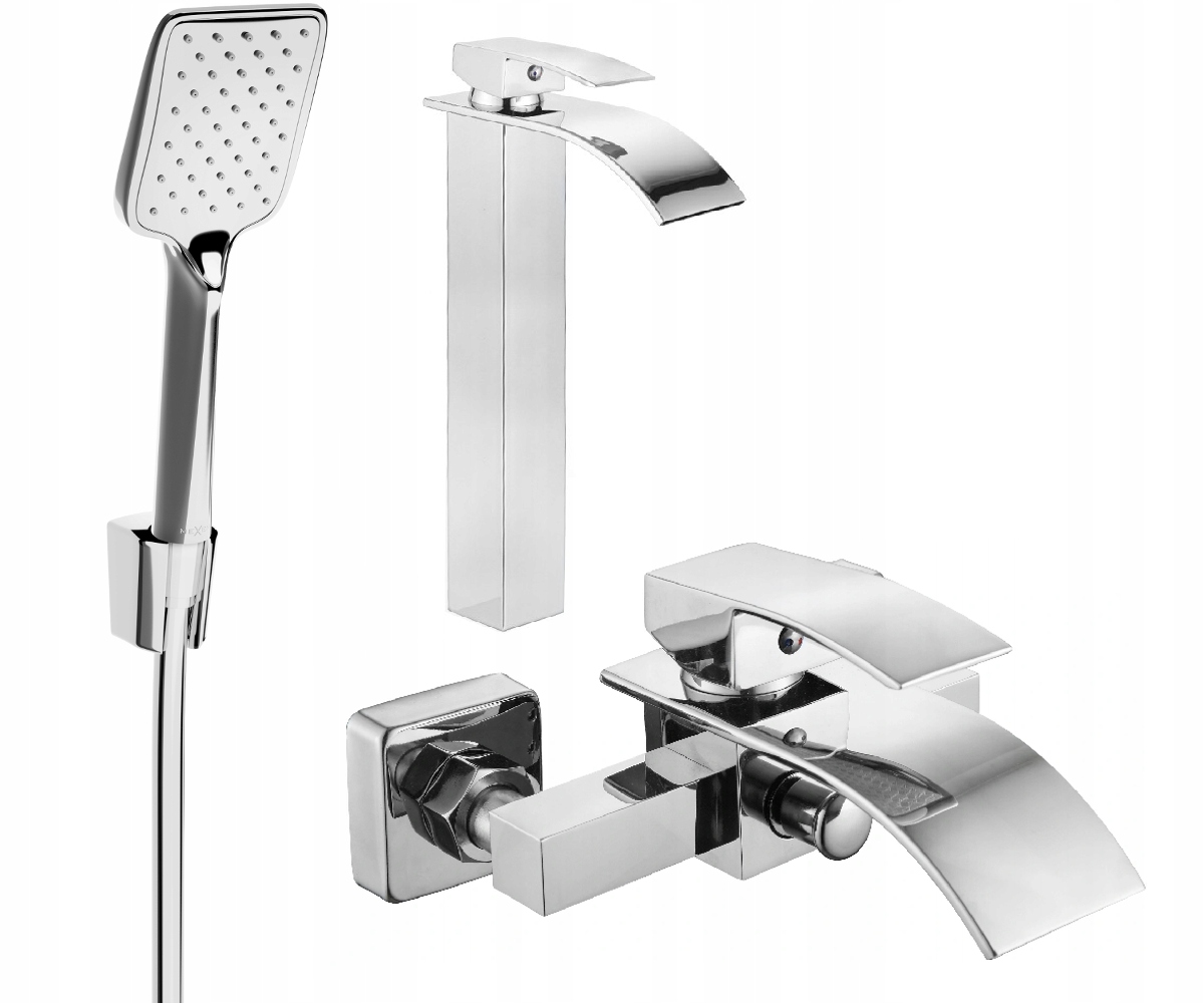Mexen Aries R62 Chrómová vaňová súprava s perlátorom, nástenná montáž