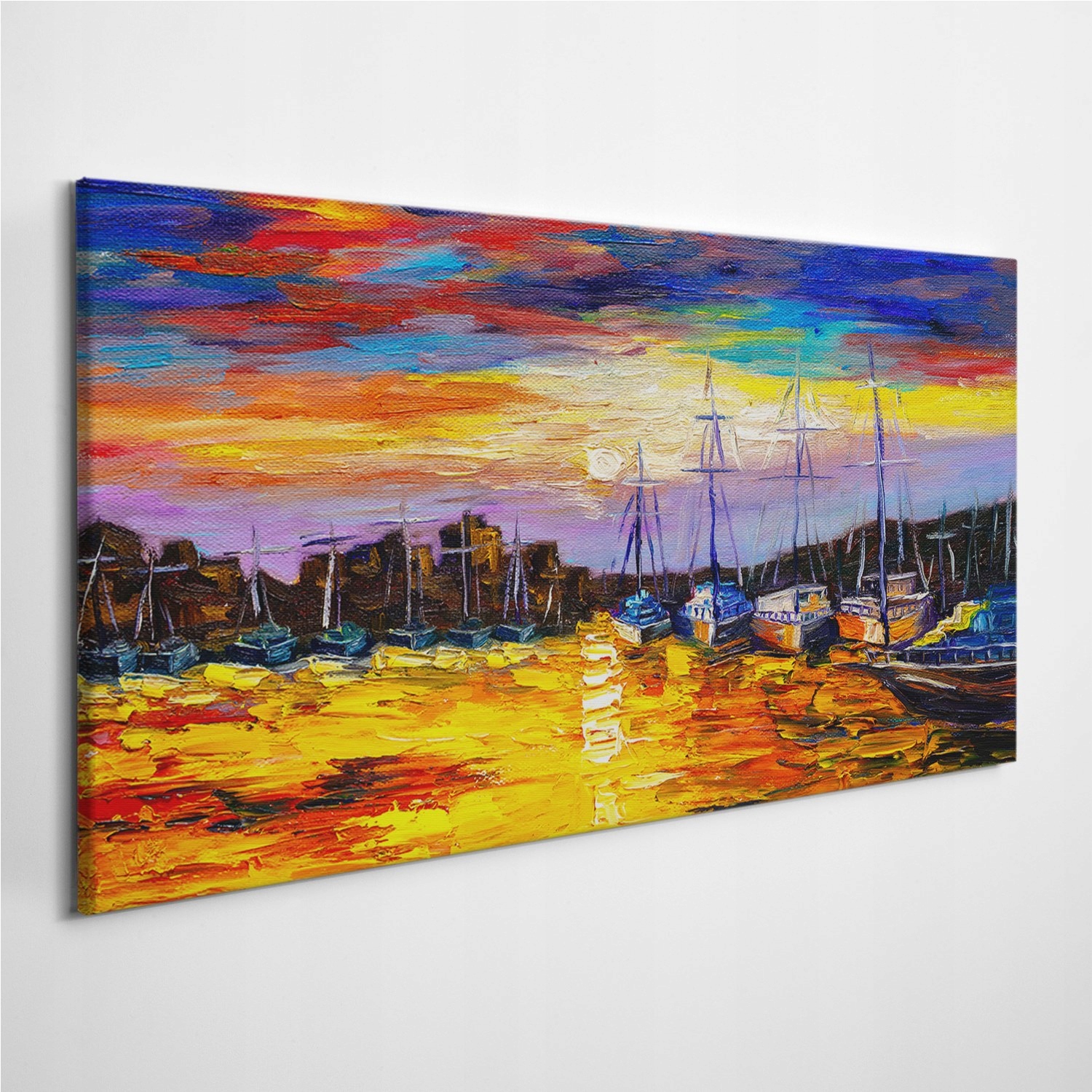 

Zdjęcie na foto-obrazie Zachód Słońca Łódki 100x50