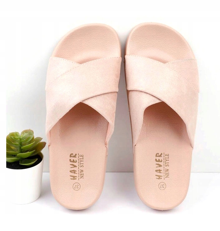 Nowość Klapki DWA PASKI X Mieniące się ZŁOTE r40