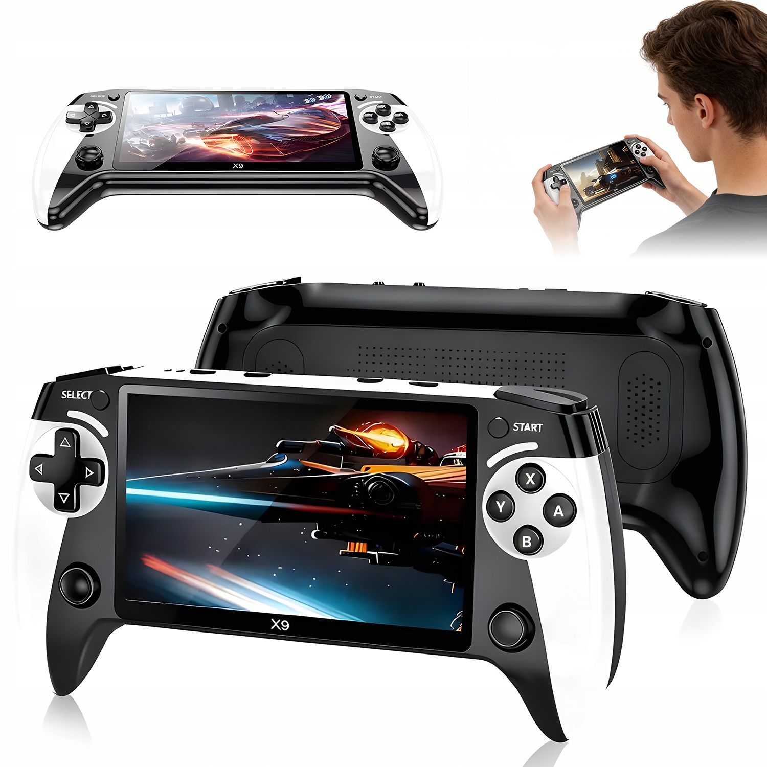 Retro Herní Konzole Přenosná 6000 Her Displej 5.5 Palce Baterie 2000 Mah