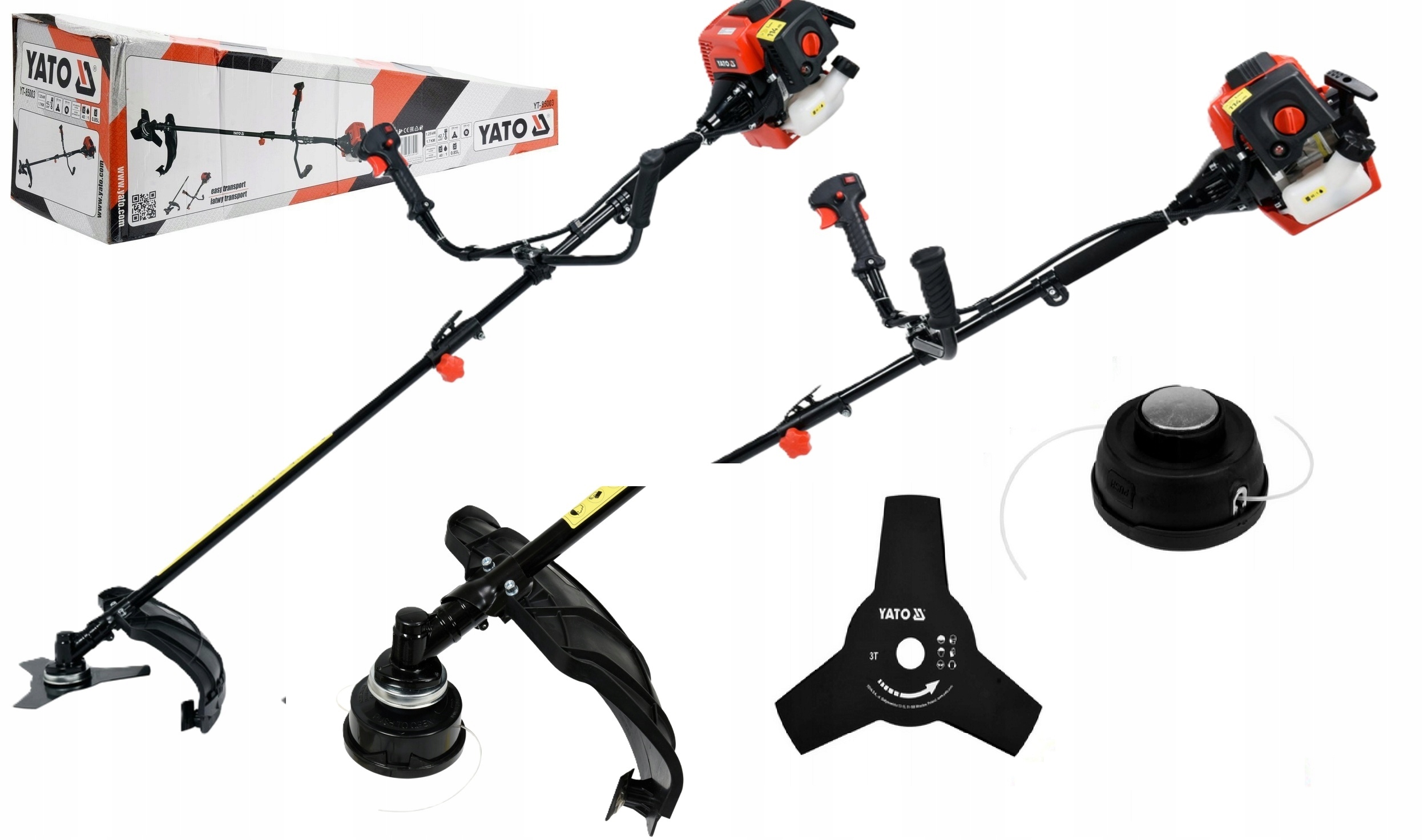 Benzínová Kosa Skladacia Kotúčová Tyč 42.7 cm³ 1,7KM Yato YT-85003