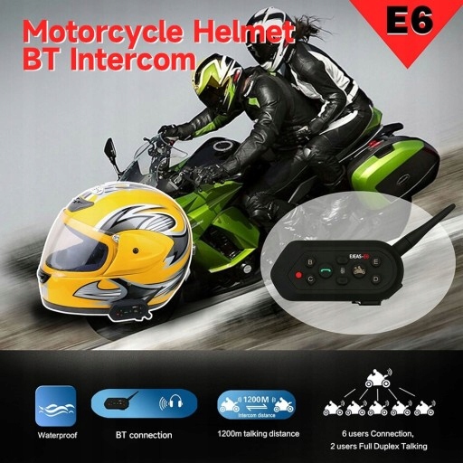 EJEAS E6 interkom w kasku motocyklowym Słuchawki Marka Inna