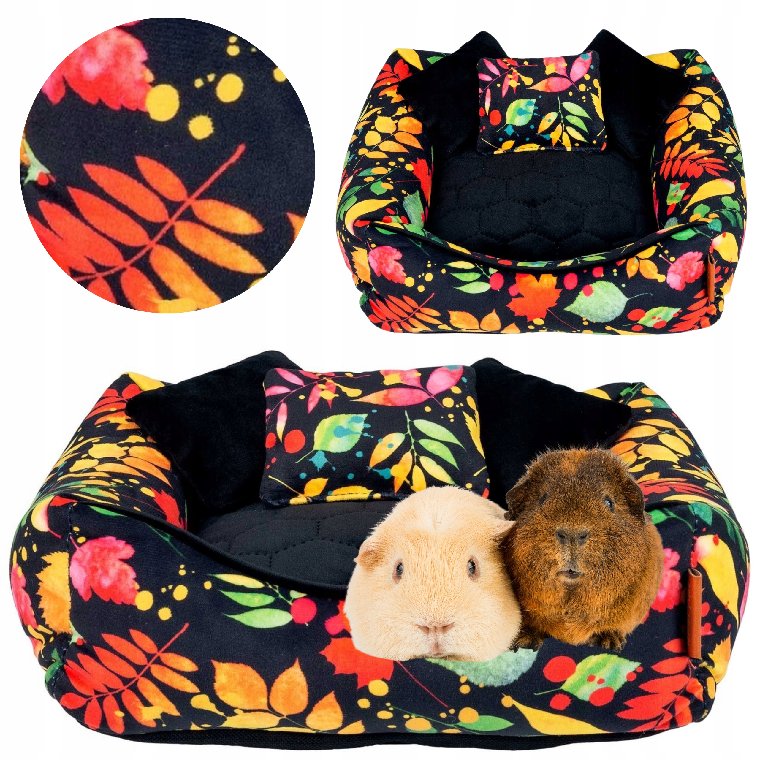 Pelíšek Potah Pohovka s polštářky pro králíčka a krysu Fretku 28x28 cm