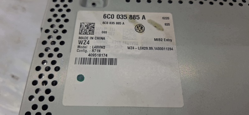 RADIO display VW POLO 6R 6C0035885A