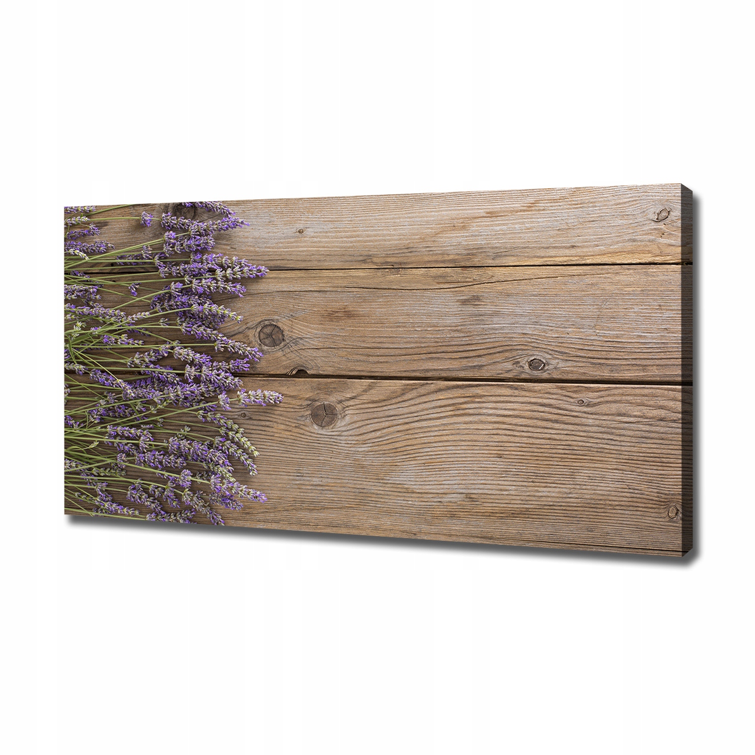 

Foto obraz na płótnie Lawenda na drewnie 120x60 cm