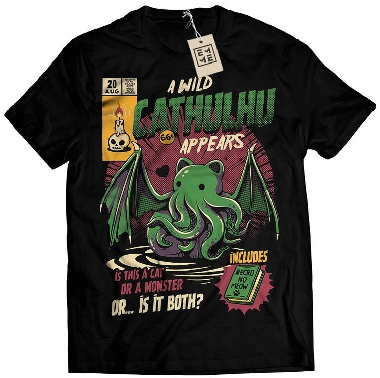 

Koszulka Cthulhu Lovecraft Horror Kot M