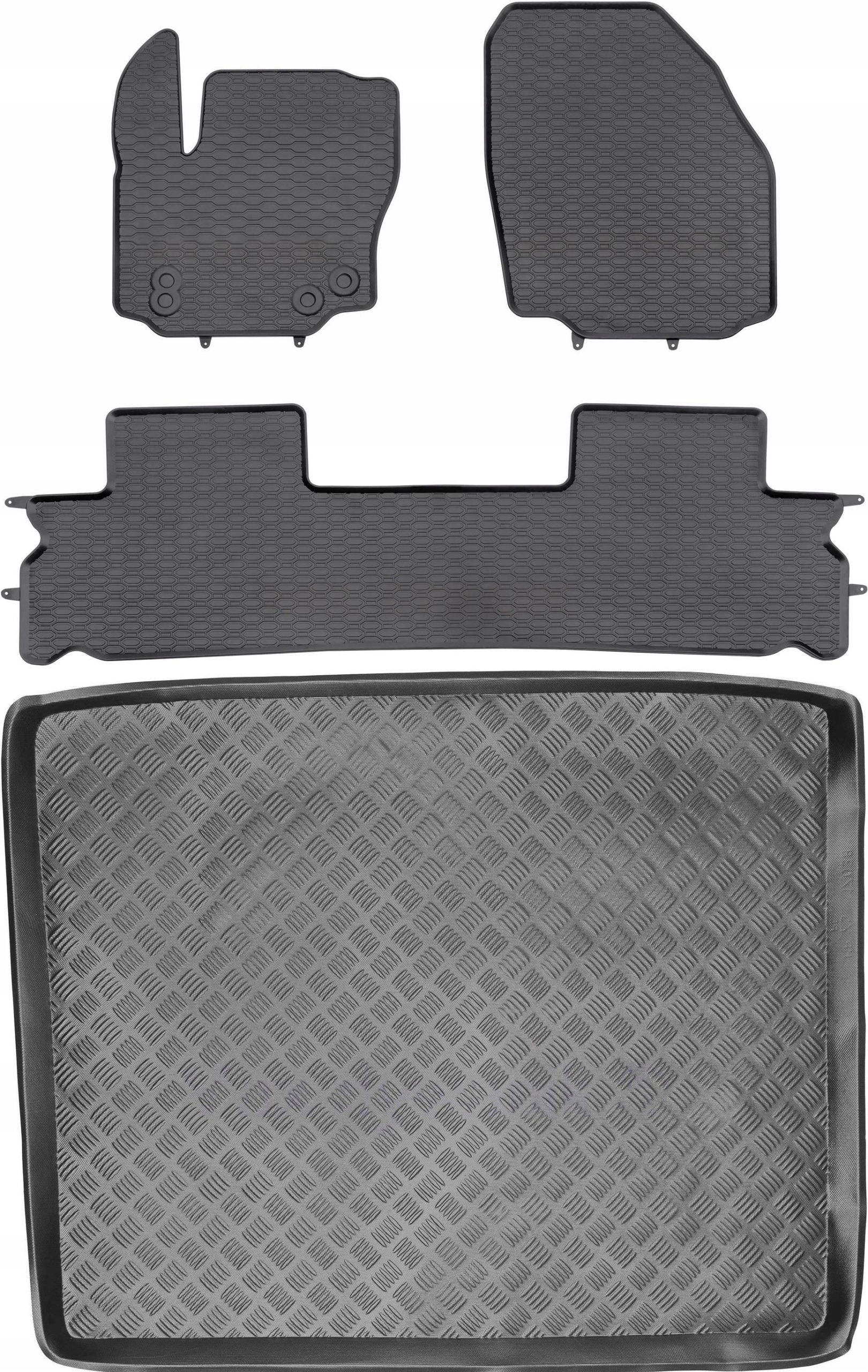 Ford S-Max I Minivan 7os 2006-2010 Sada rohoží do batožinového priestoru gumové rohože