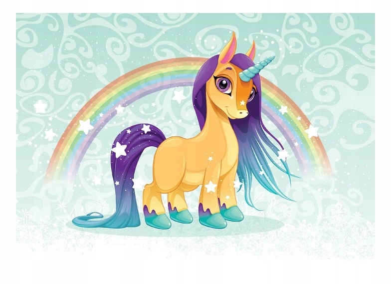 Fototapeta Jednorožci pro děti Duha 3D 208x146