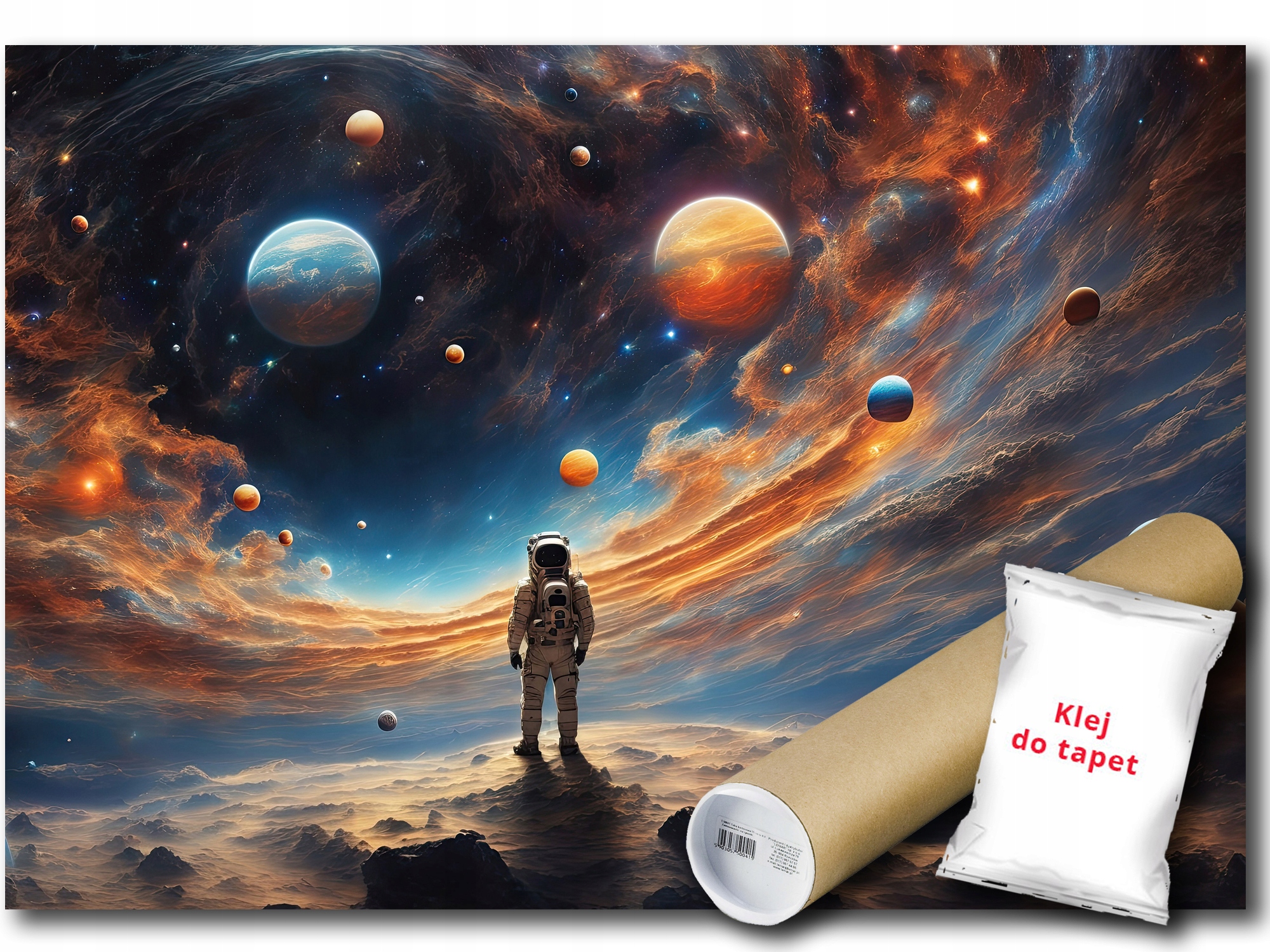 Vinylová Fototapeta Kosmos Astronauta Planéty Fantastika Sci-fi 416x254