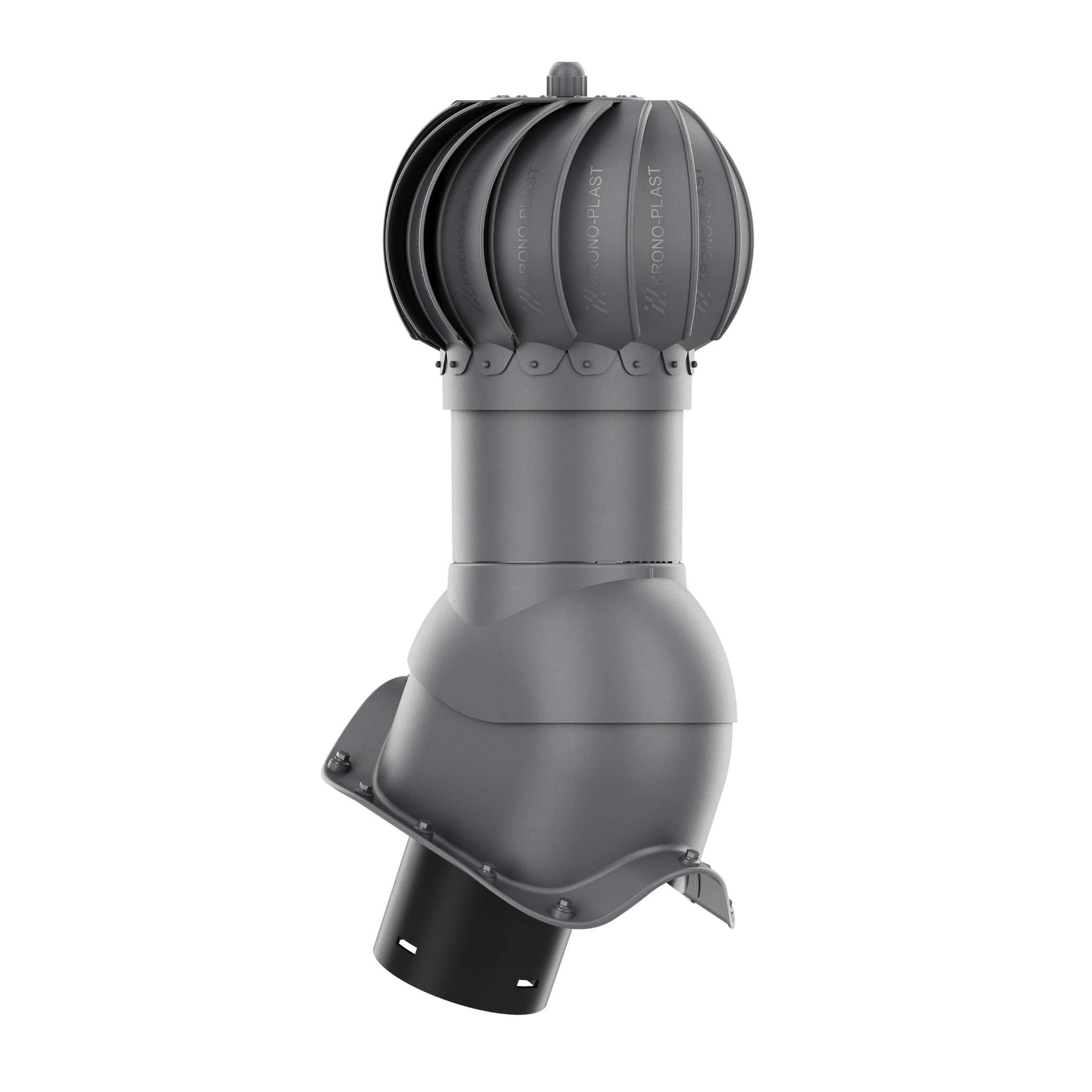 Rotační kulový Větrací komín , průměr 125, pro vlnitou lepenku, Grafit 7024