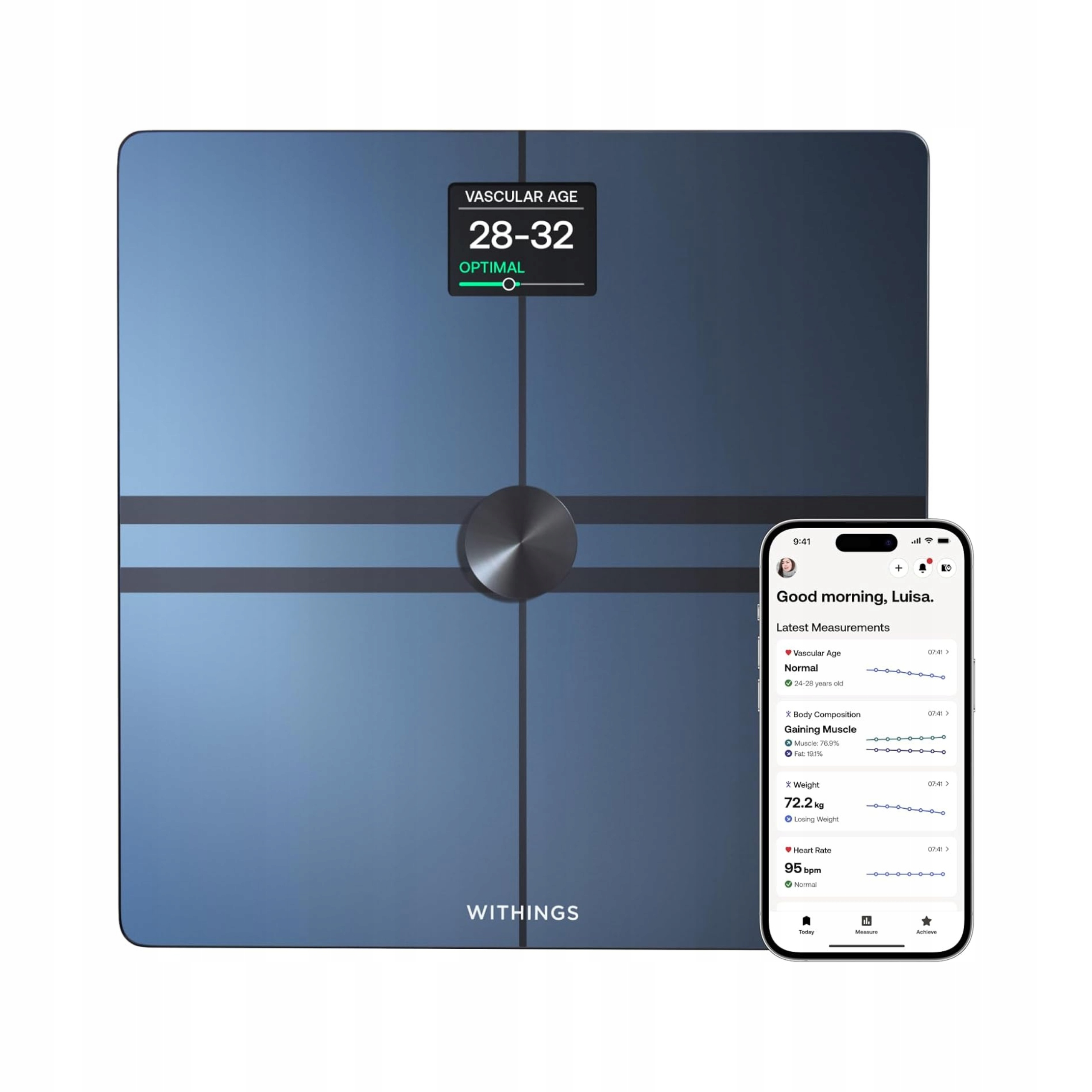 Inteligentní koupelnová váha Withings Body Comp Analýza složení těla Wi-Fi