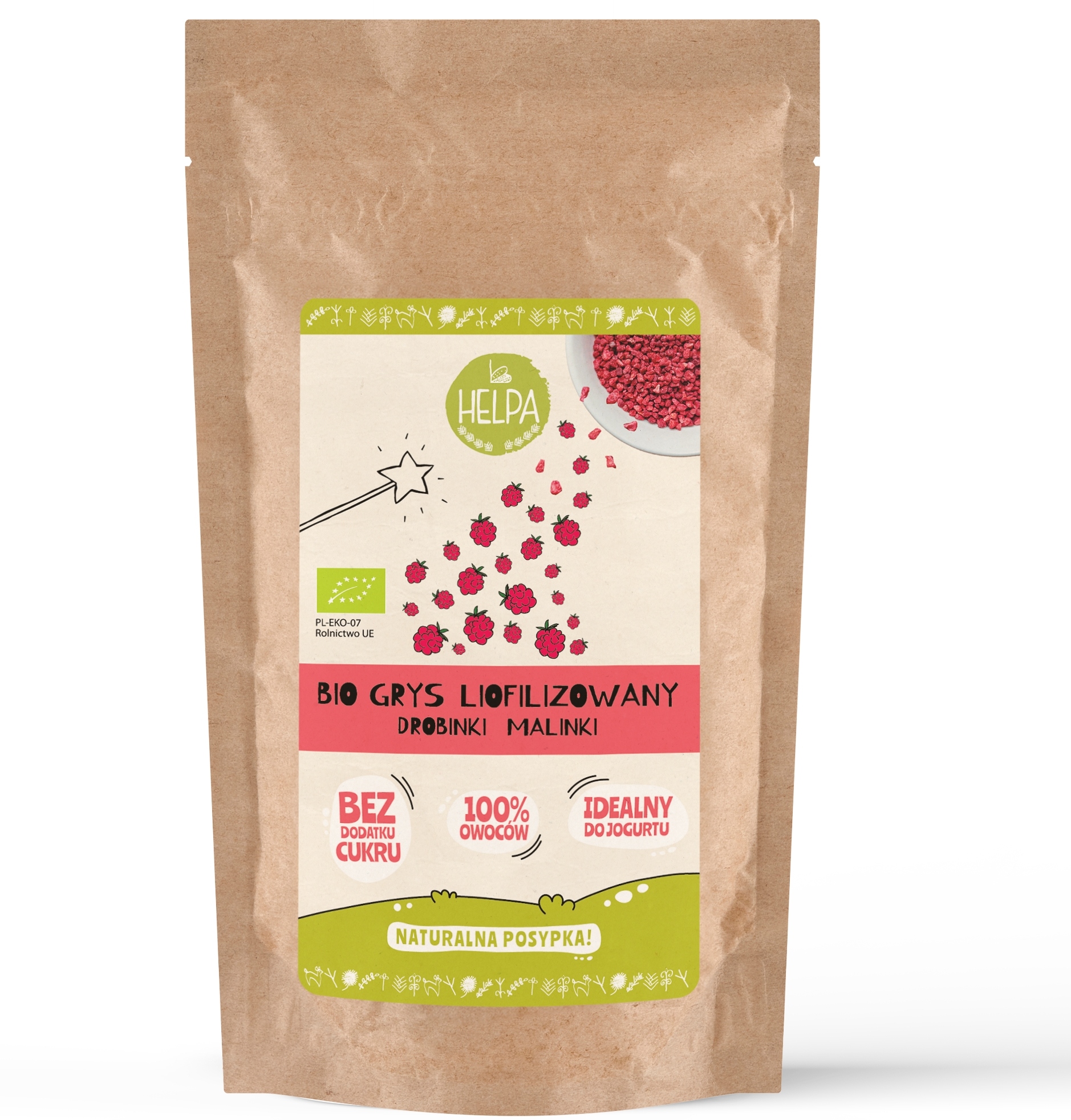 Helpa BIO GRYS LIOFILIZOWANY DROBINKI MALINKI