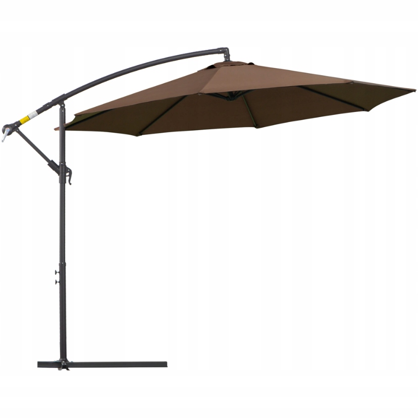 Záhradný slnečník na rošte Outsunny 300 x 250 cm, hnedý