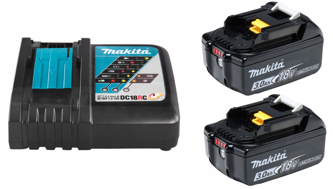 

Makita Zestaw Akumulator 3Ah 2SZT Ładowarka DC18RC