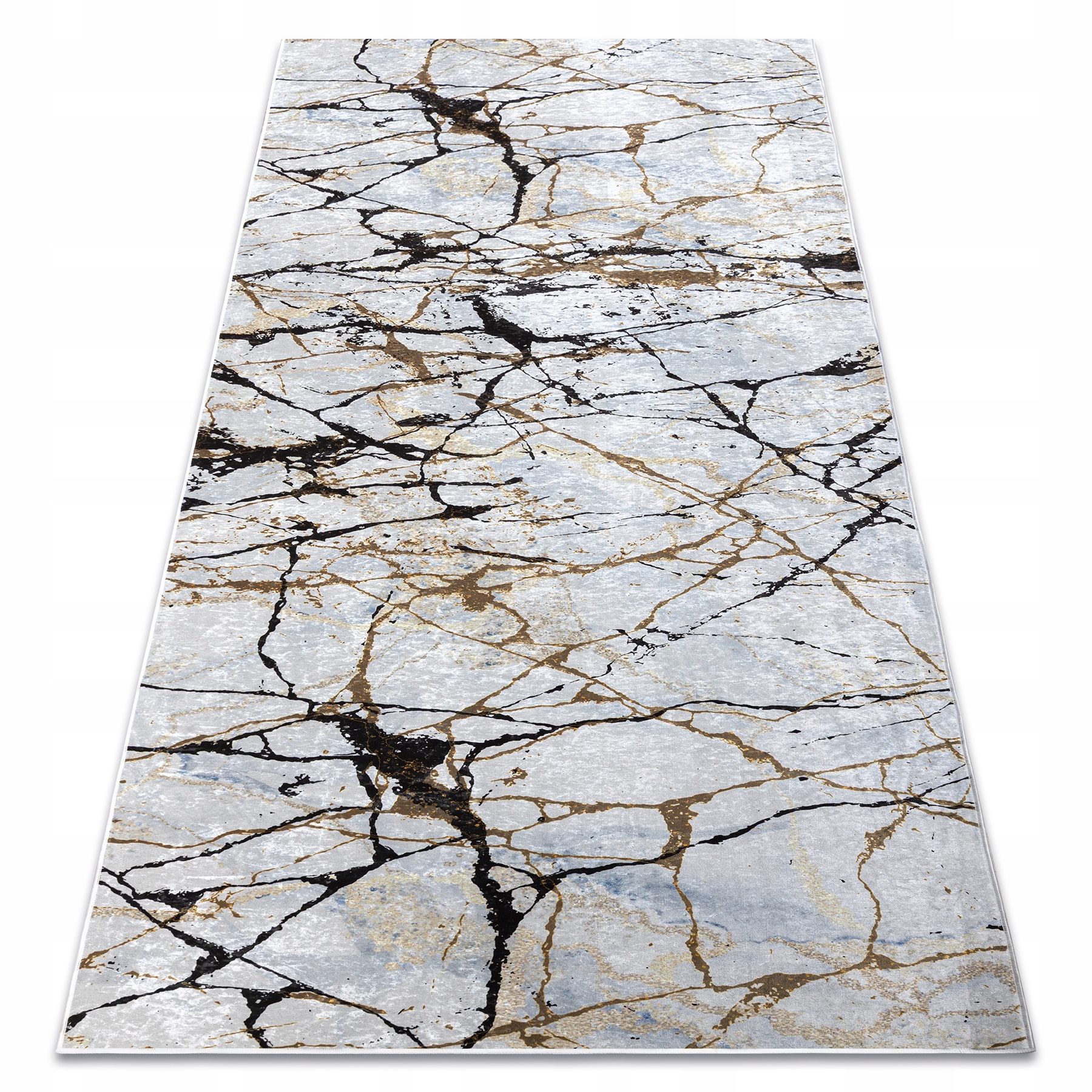 Dywan podgumowany Do Prania Lotus Marble beż Marmur Nadruk Mata 200x600 cm